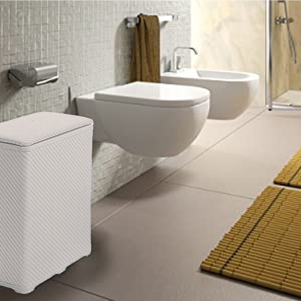  Cesto portabiancheria modello Ambrogio di Gedy - Bianco by CeramicStore | Lo specialista del tuo bagno