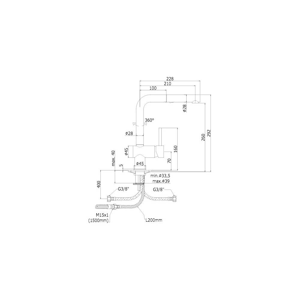  Miscelatore cucina con doccetta estraibile serie Light modello LIG285NO-MET colore nero opaco Paffoni by CeramicStore | Lo specialista del tuo bagno