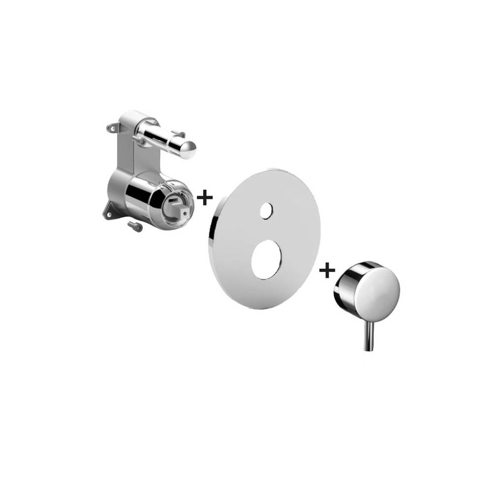 Miscelatore incasso doccia con deviatore PBOX 015 piastra ABS serie Light modello LIGBOX015CR Cromo Paffoni by CeramicStore | Lo specialista del tuo bagno