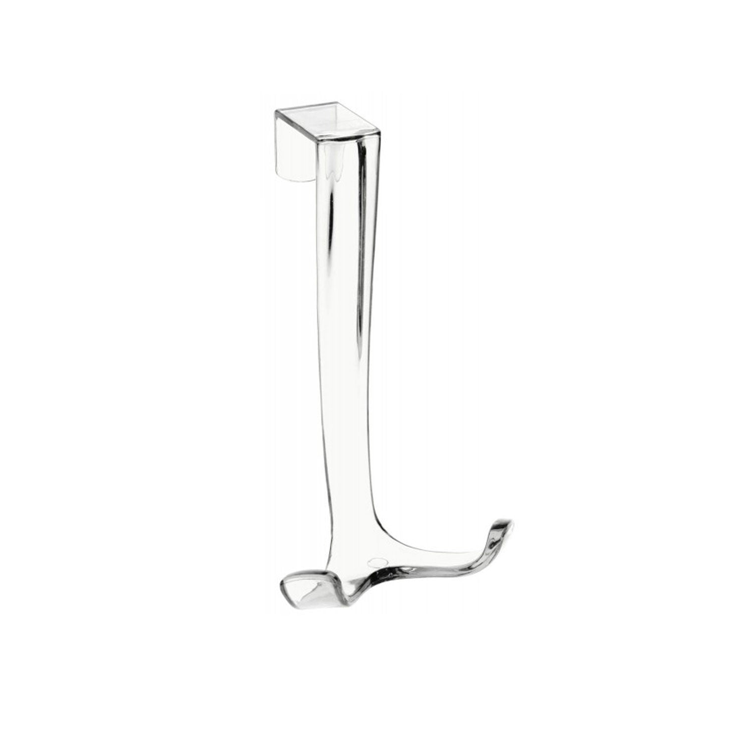 Appendino dietroporta a gancio doppio in polipropilene trasparente by CeramicStore | Lo specialista del tuo bagno