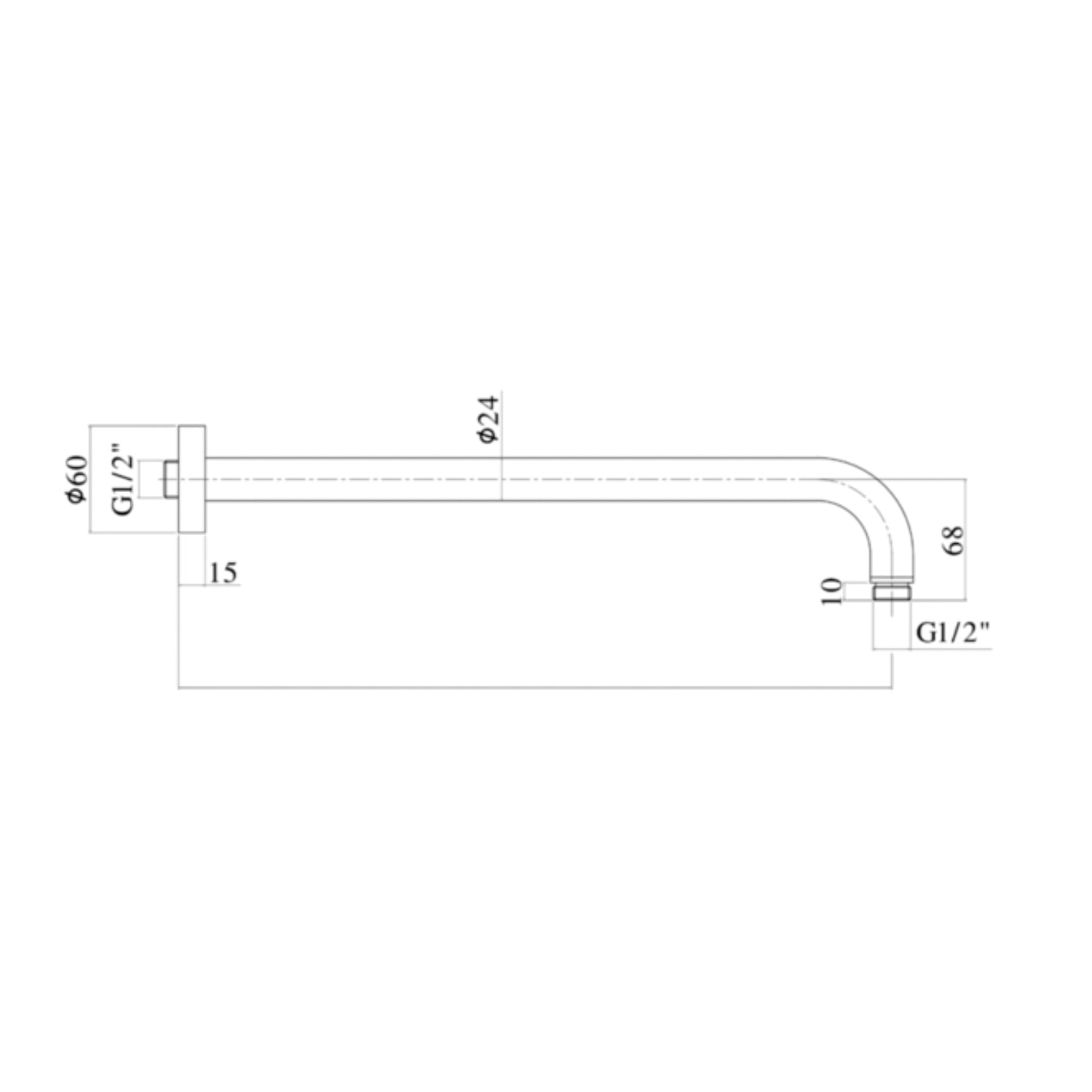 Braccio doccia Lusso l. 400 mm Paffoni - Steel Looking by CeramicStore | Lo specialista del tuo bagno