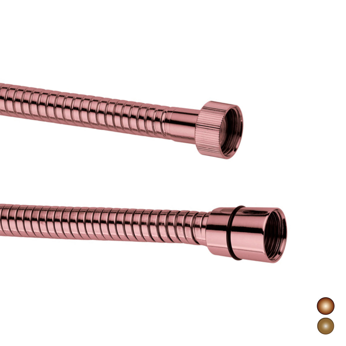 Flessibile doccia in ottone 150 cm con attacco 1/2F x 1/2F - Bronzo