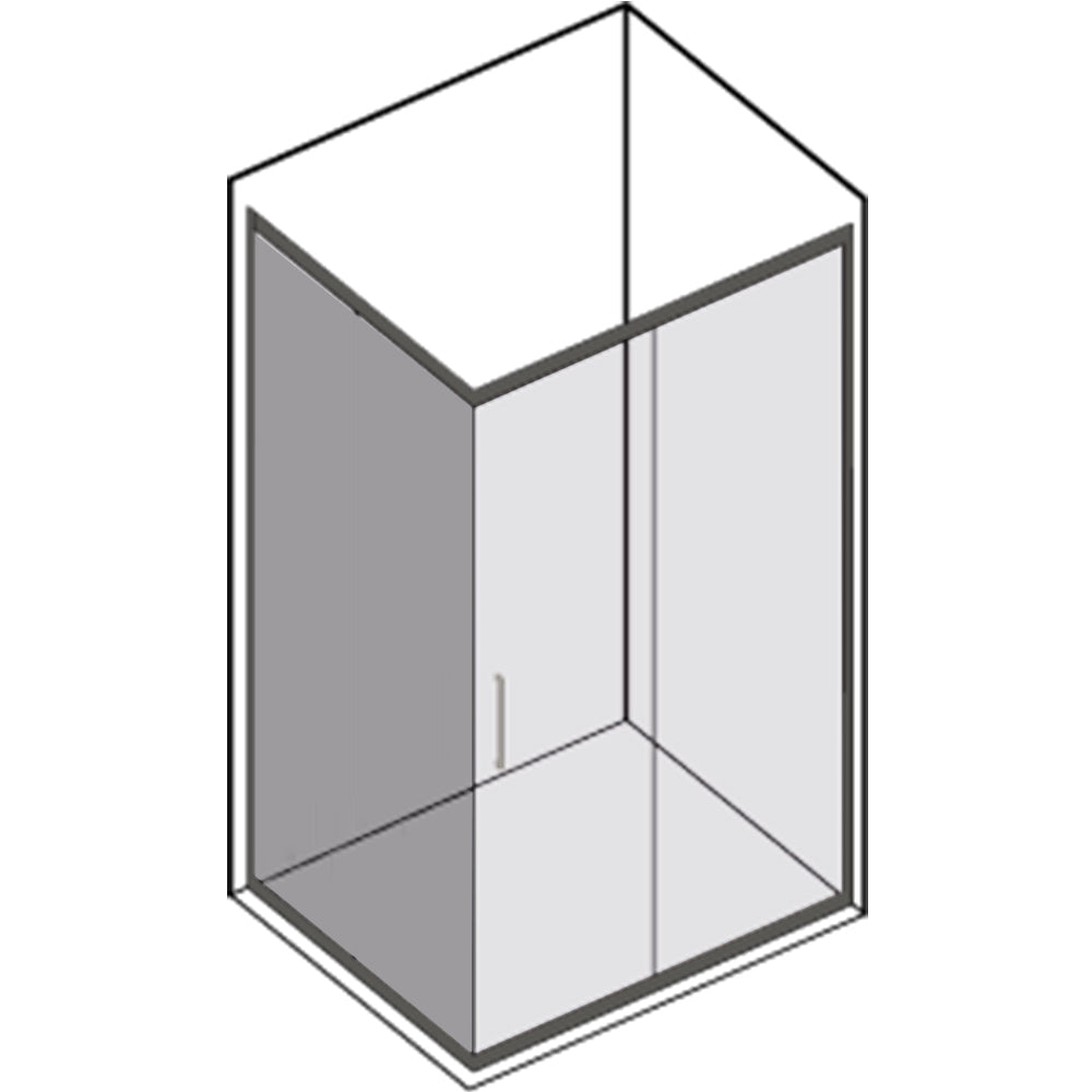 Pannello fisso da cm 80 per installazione su box doccia apertura scorrevole modello Kleos in cristallo temperato mm 8 3