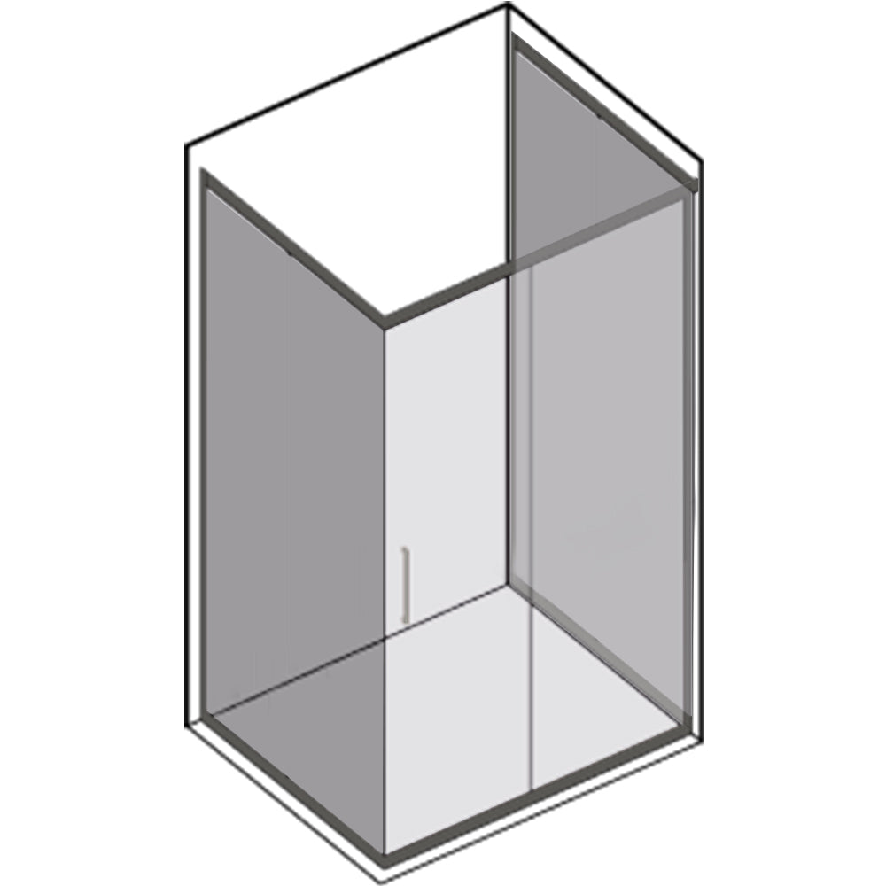 Pannello fisso da cm 70 per installazione su box doccia apertura scorrevole modello Glory in cristallo temperato mm 8 3