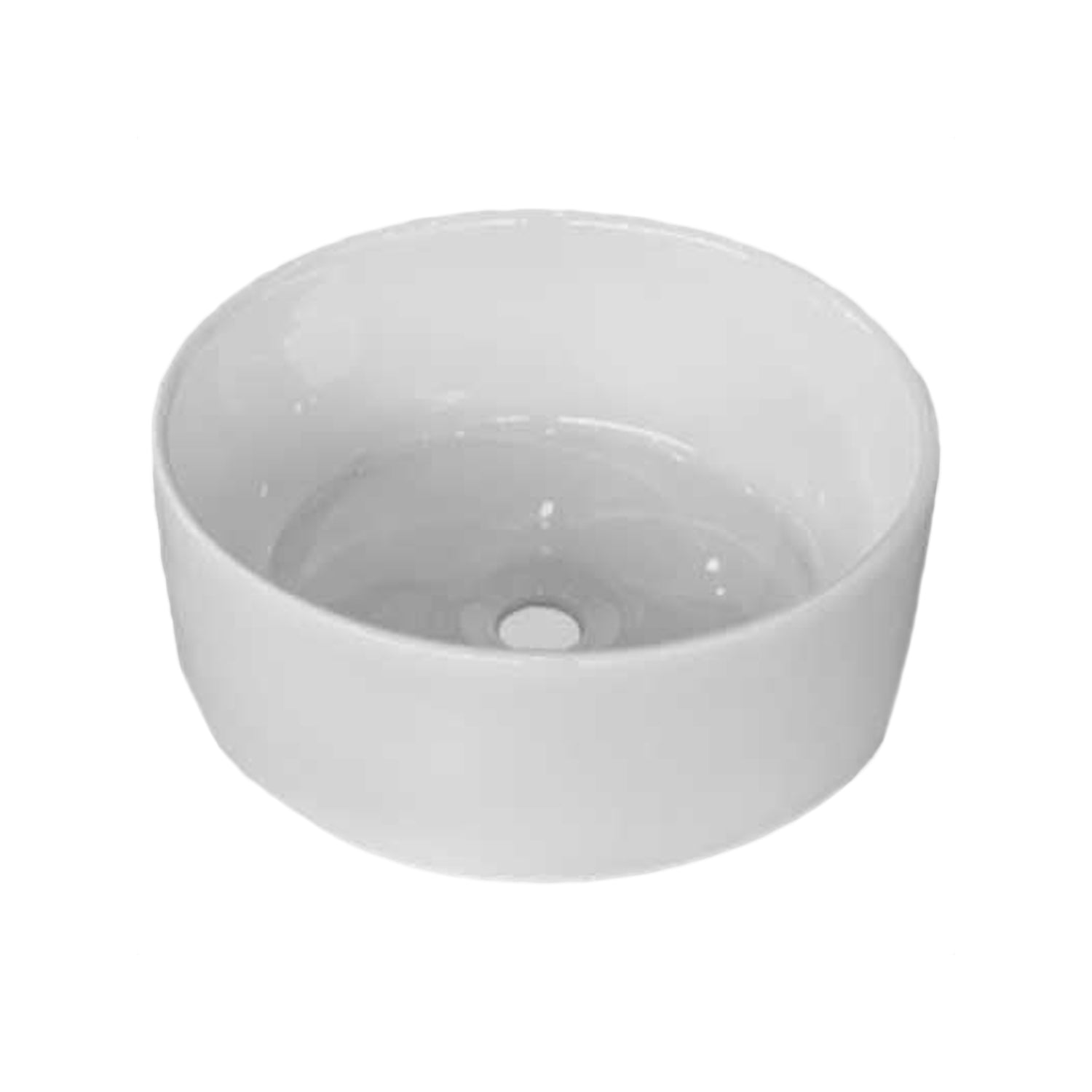 Lavabo rotondo BathCore ø41 cm - Bianco lucido