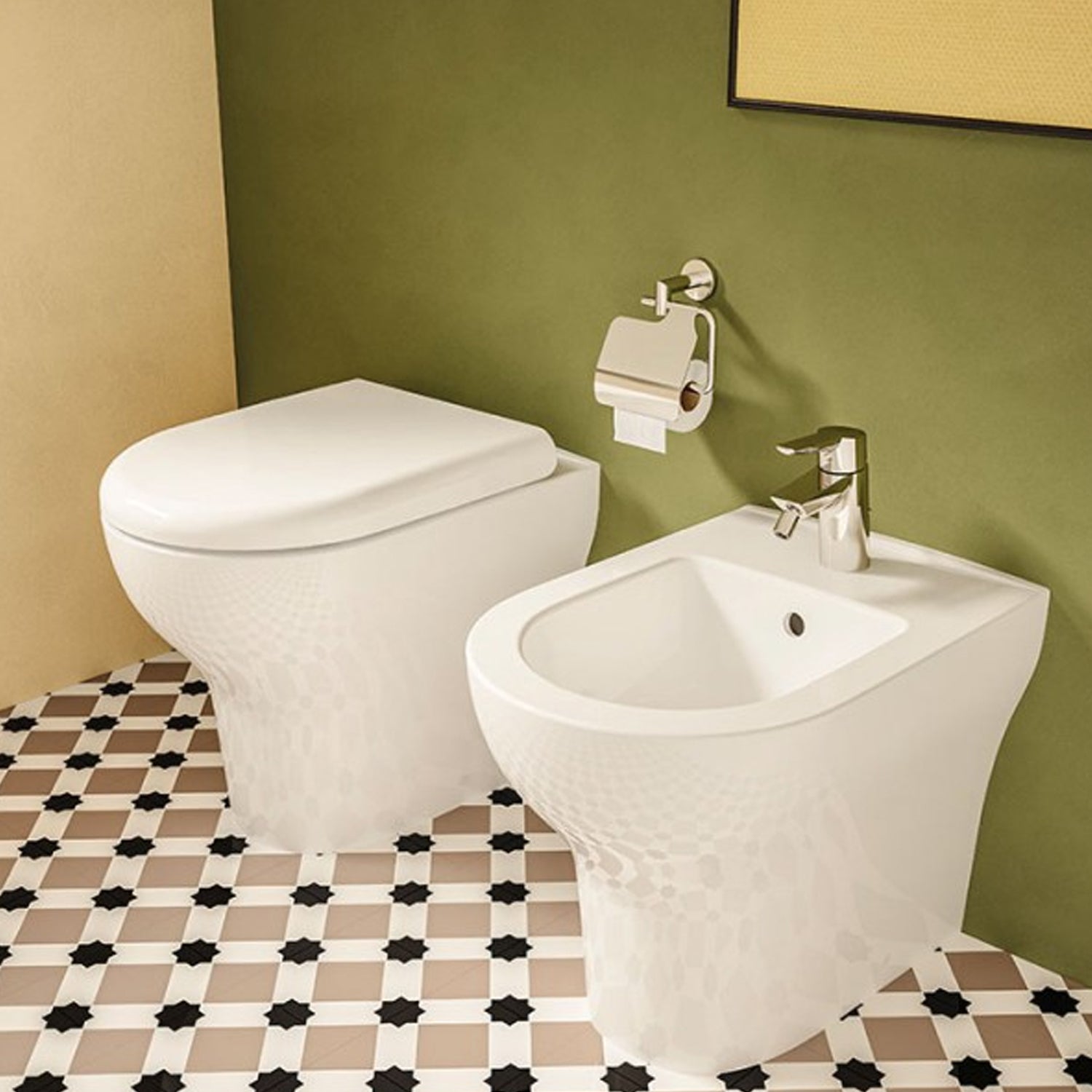 Sanitari a terra con copriwater BathCore serie Zenzero 50x35 cm - Bianco lucido 3