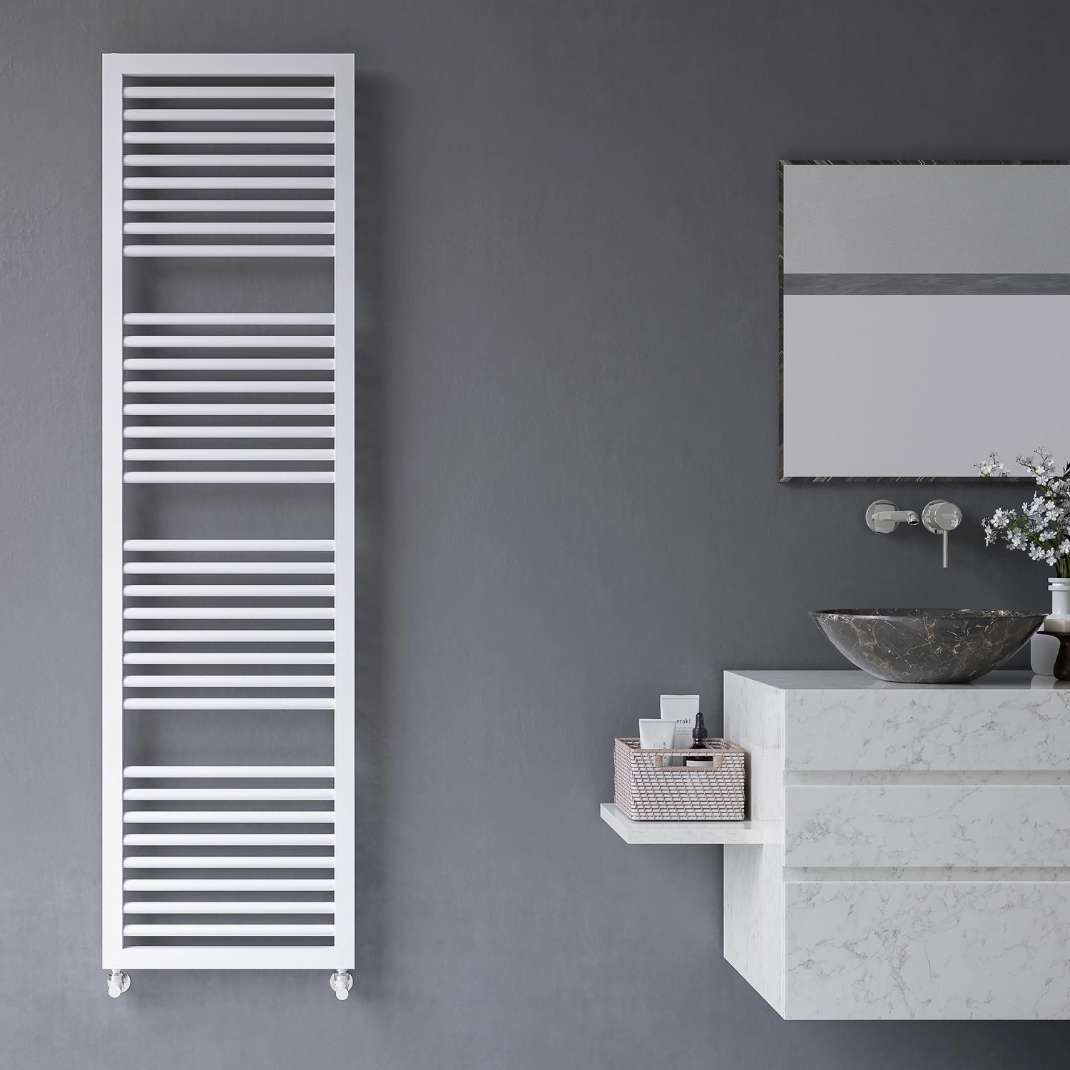 Termoarredo idraulico modello Asti 1813x600 dritto - Bianco by CeramicStore | Lo specialista del tuo bagno