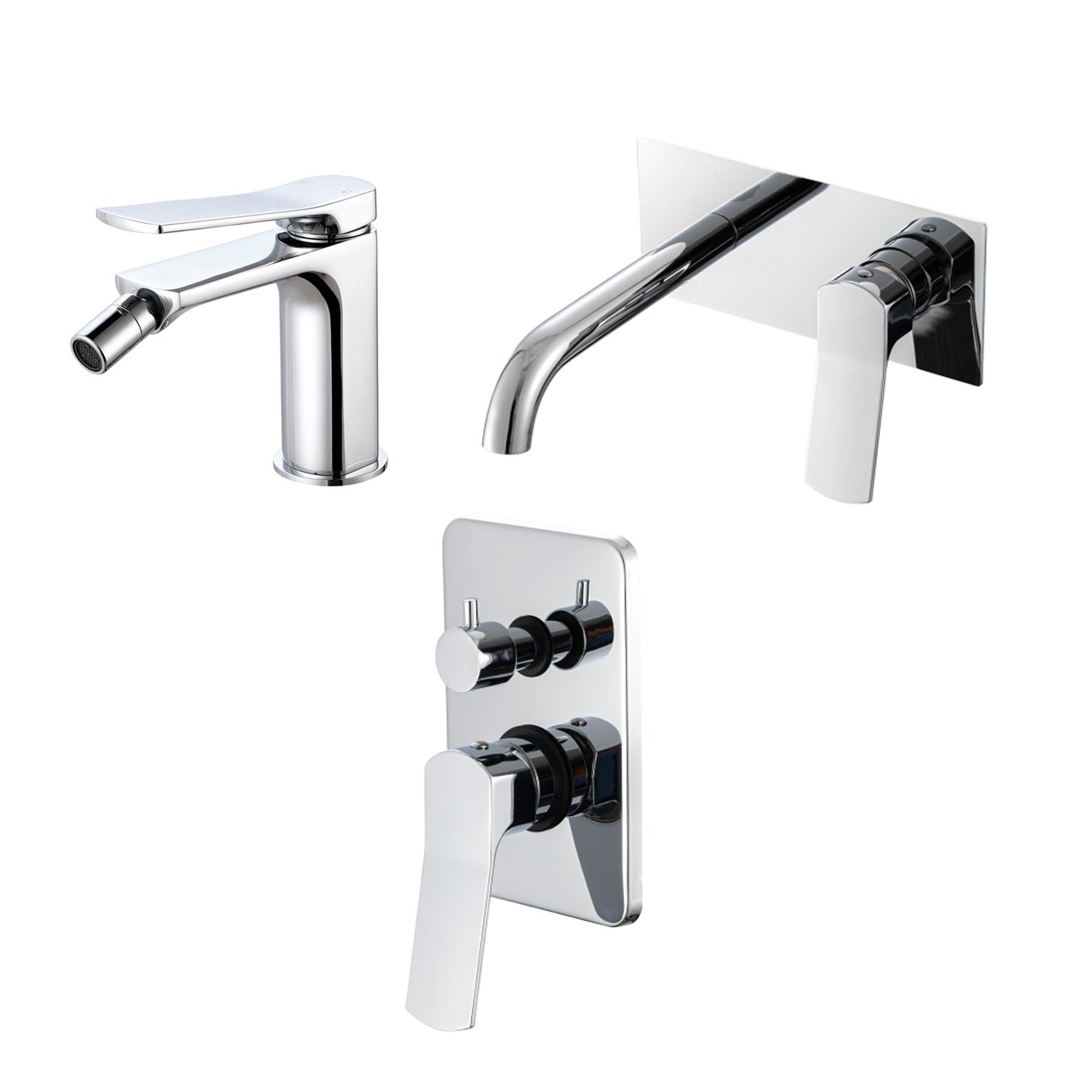 Composizione di miscelatori per lavabo incasso easy box