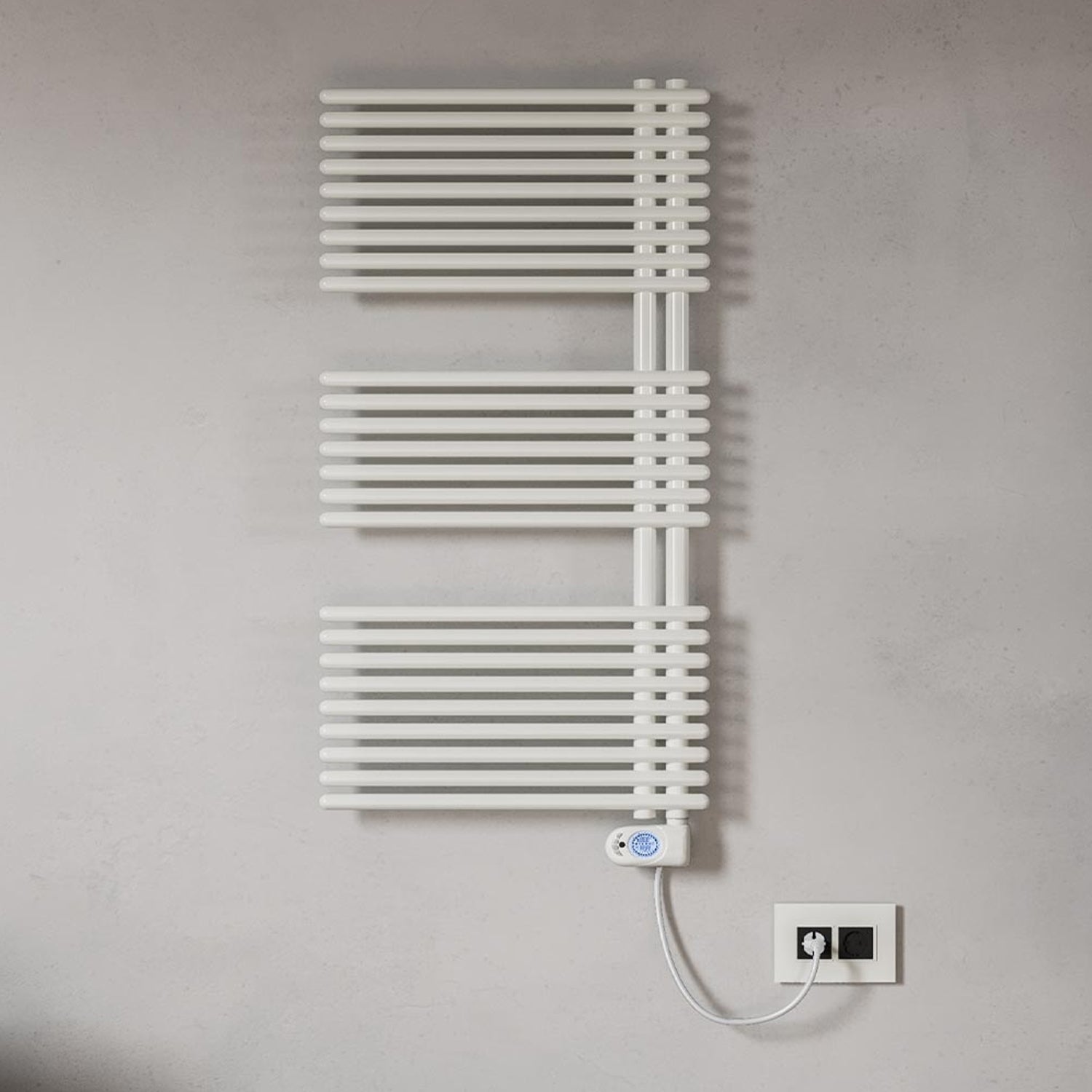  Termoarredo elettrico bianco Lazzarini E-Garda a 25 tubi resistenza 600 watt by CeramicStore | Lo specialista del tuo bagno