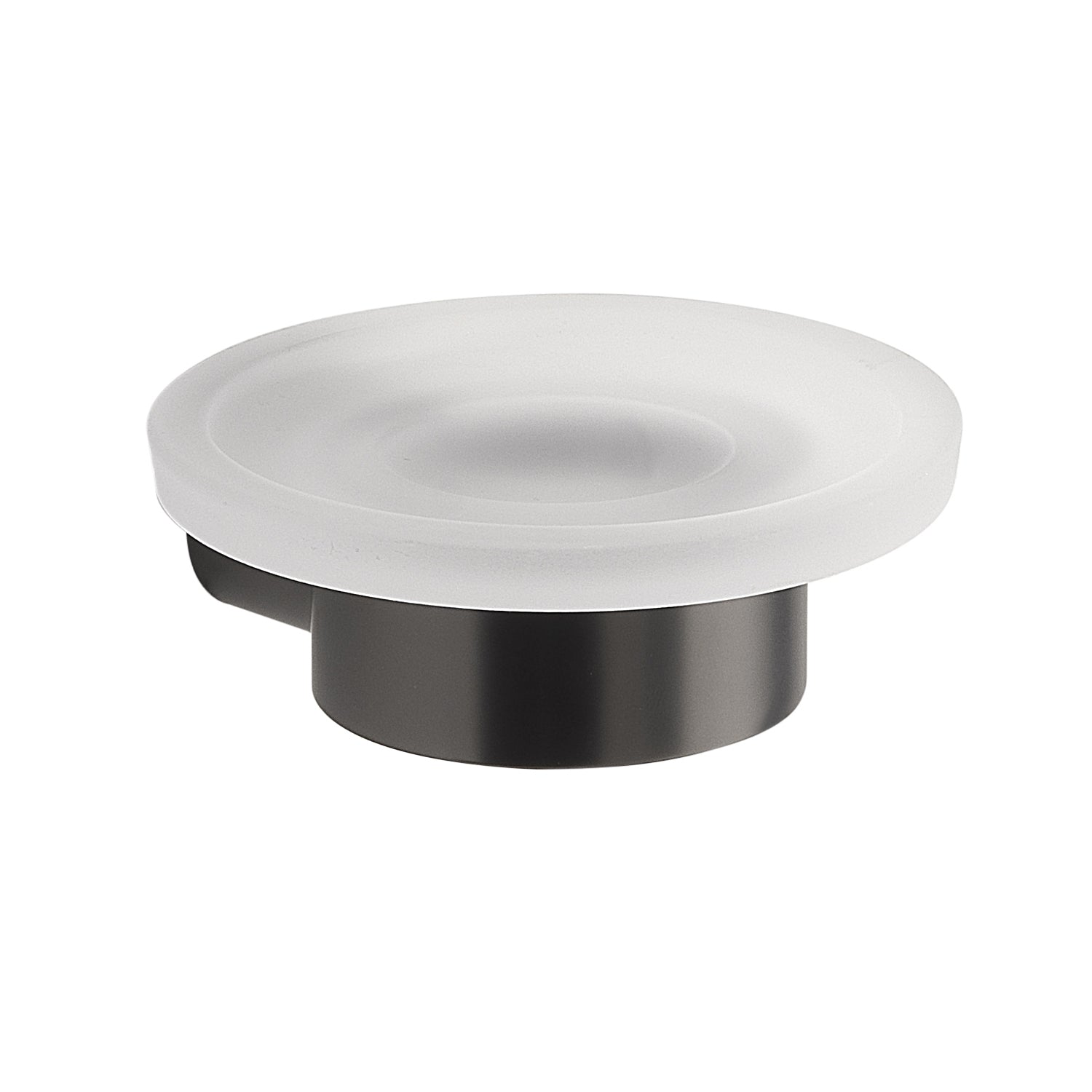 Portasapone a muro in Ottone e Cromall di Gedy serie Pirenei - Gun Metal by CeramicStore | Lo specialista del tuo bagno