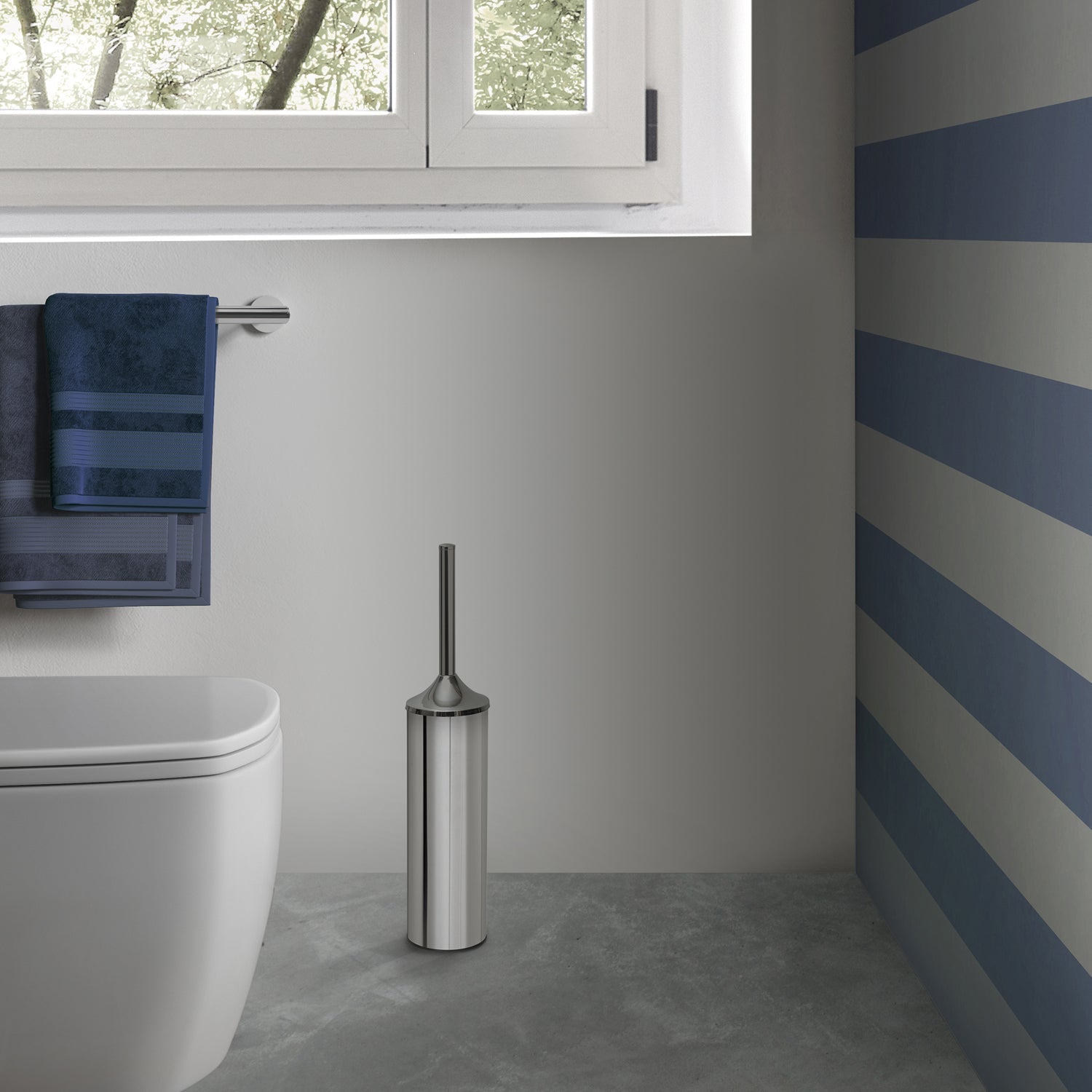  Scopino con ciuffo in setole - Gedy serie Wizard - Acciaio Inox by CeramicStore | Lo specialista del tuo bagno