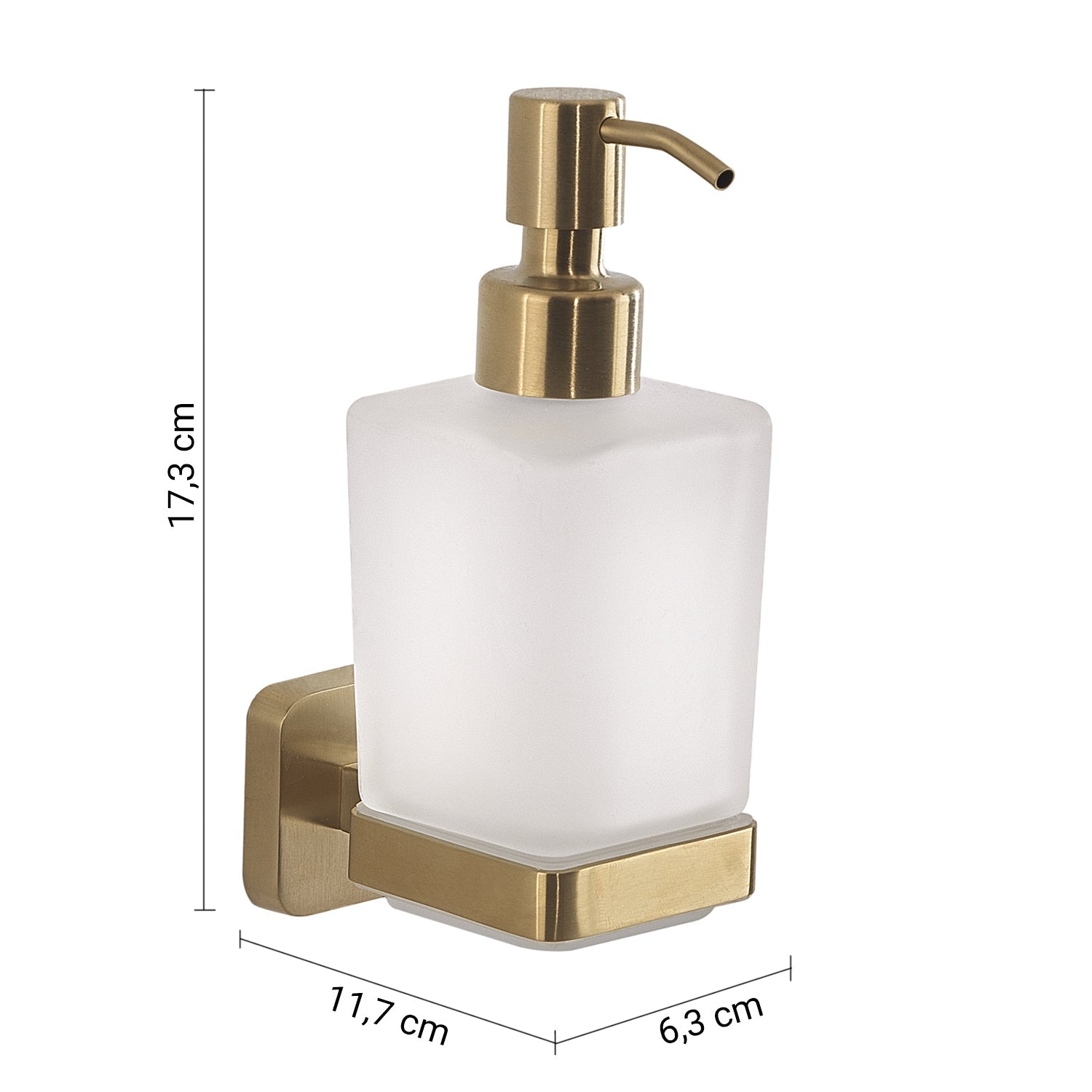  Dosasapone Gedy modello Tonga 6.3x11.7xH17.3 cm - Oro Matt by CeramicStore | Lo specialista del tuo bagno