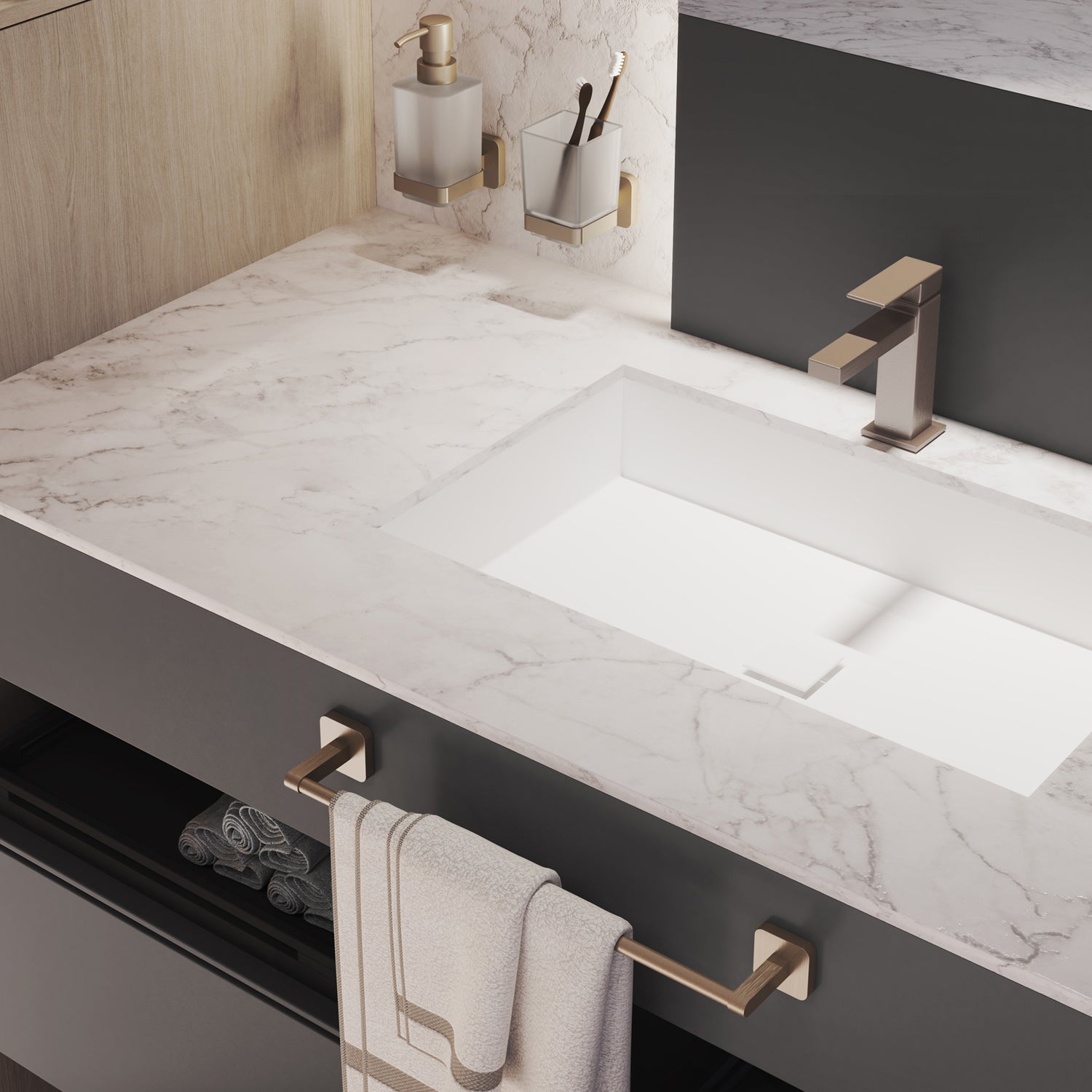  Dosasapone Gedy modello Tonga 6.3x11.7xH17.3 cm - Oro Matt by CeramicStore | Lo specialista del tuo bagno