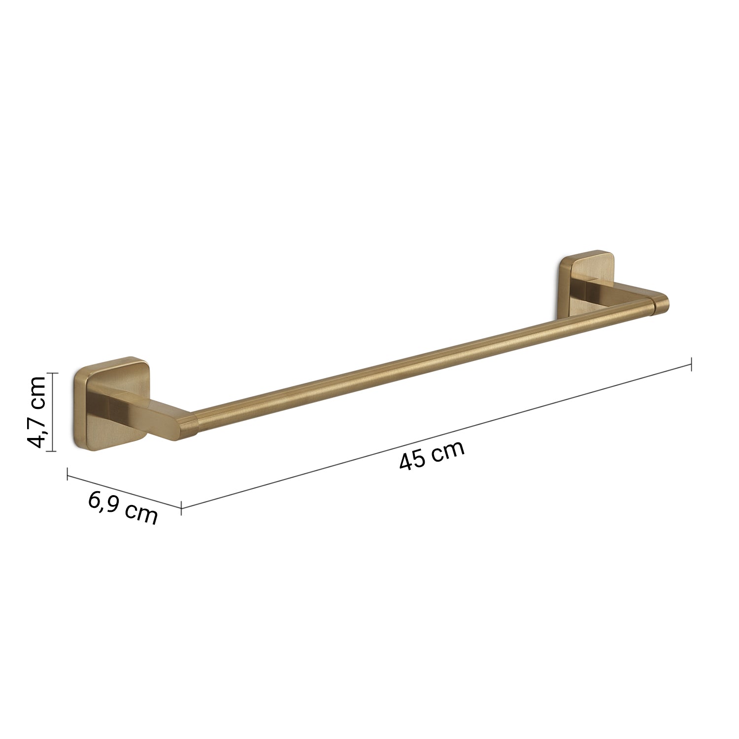  Portasalviette 45 cm Gedy modello Tonga 45x6.9xH4.7 cm - Oro Matt by CeramicStore | Lo specialista del tuo bagno