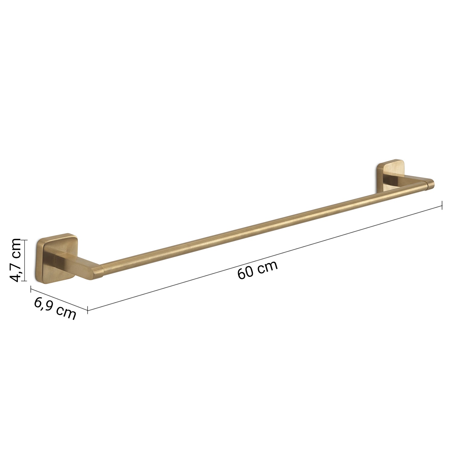  Portasalviette 60 cm Gedy modello Tonga 60x6.9xH4.7 cm - Oro Matt by CeramicStore | Lo specialista del tuo bagno