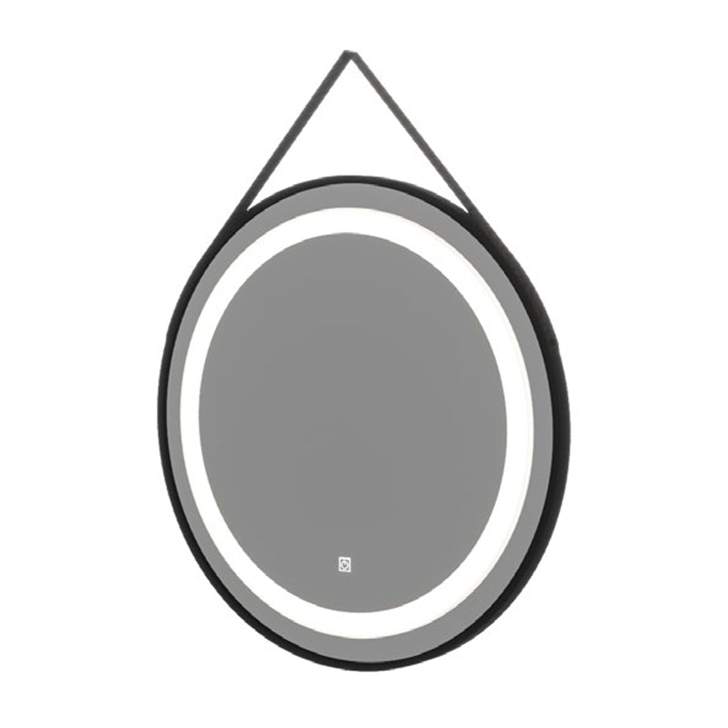  Specchio tondo touch con cinghia in ecopelle e luce LED integrata Cubi&Co diametro 60 cm by CeramicStore | Lo specialista del tuo bagno