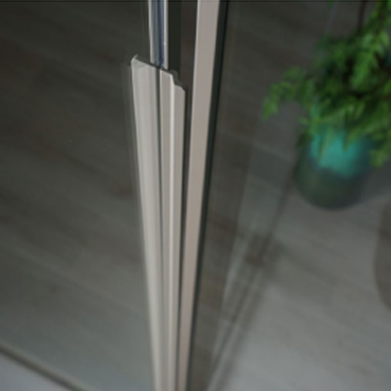  Box Doccia rettangolare 80x100 in cristallo da 6 mm e profilo minimale in alluminio colore Tortora. Versione Destra by CeramicStore | Lo specialista del tuo bagno