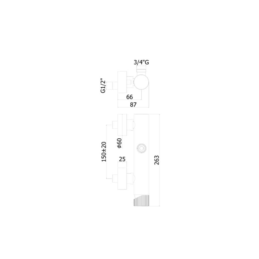  Miscelatore Doccia Esterno modello JO168RCR Paffoni Senza Doccetta Cromo by CeramicStore | Lo specialista del tuo bagno