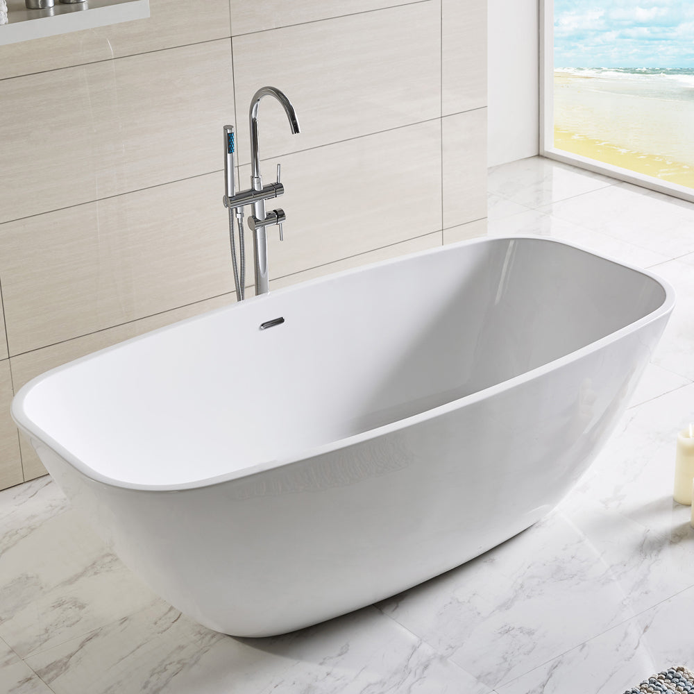  Miscelatore monocomando a pavimento per vasca freestanding RubiFlux cromato by CeramicStore | Lo specialista del tuo bagno