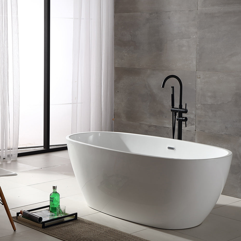  Miscelatore monocomando a pavimento per vasca freestanding RubiFlux nero by CeramicStore | Lo specialista del tuo bagno