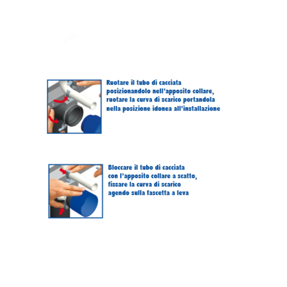  Cassetta incasso Pucci 'Sara Rapido' per wc sospesi- pareti in muratura