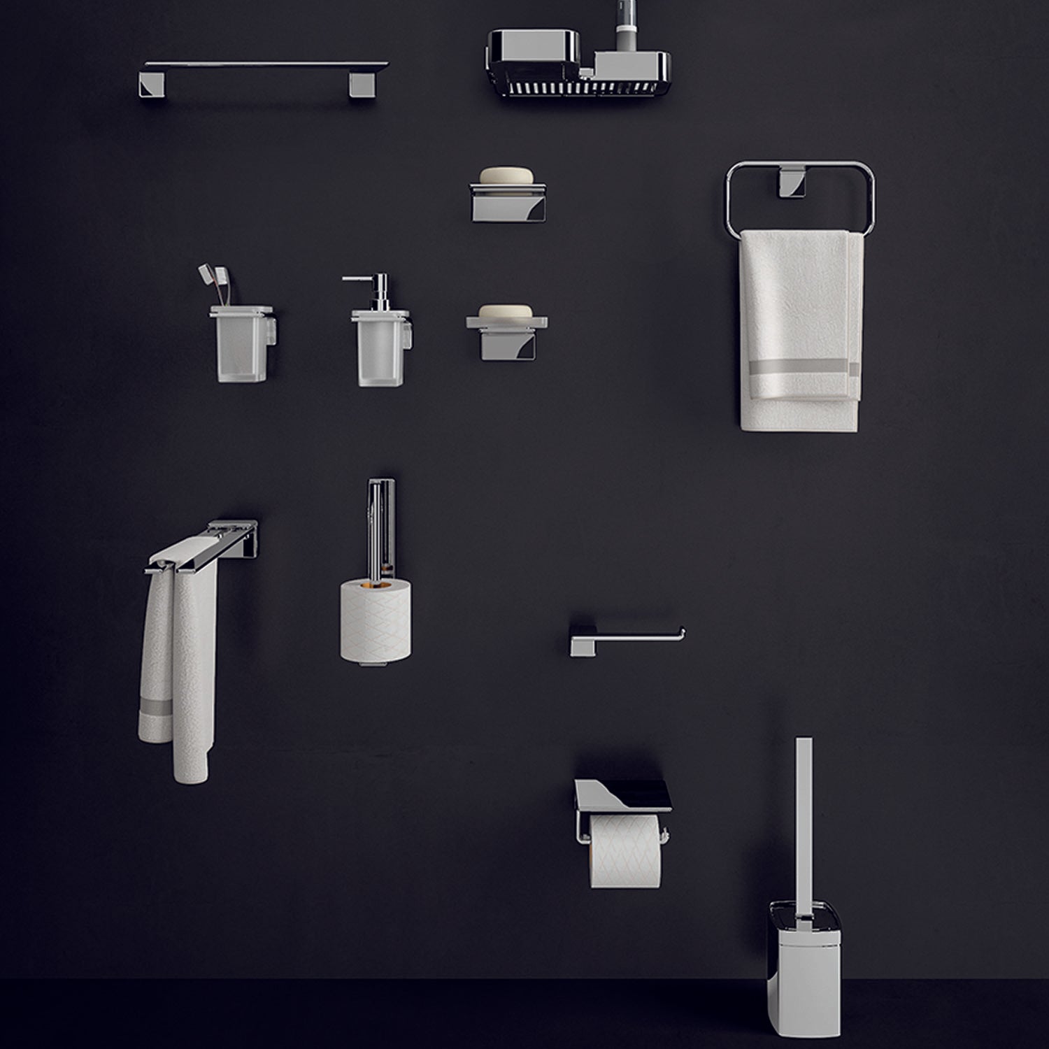  Portaoggetti rettangolare per doccia con appendini ad angolo in Acciaio AISI 304 Gedy serie Il Giglio - Cromato by CeramicStore | Lo specialista del tuo bagno