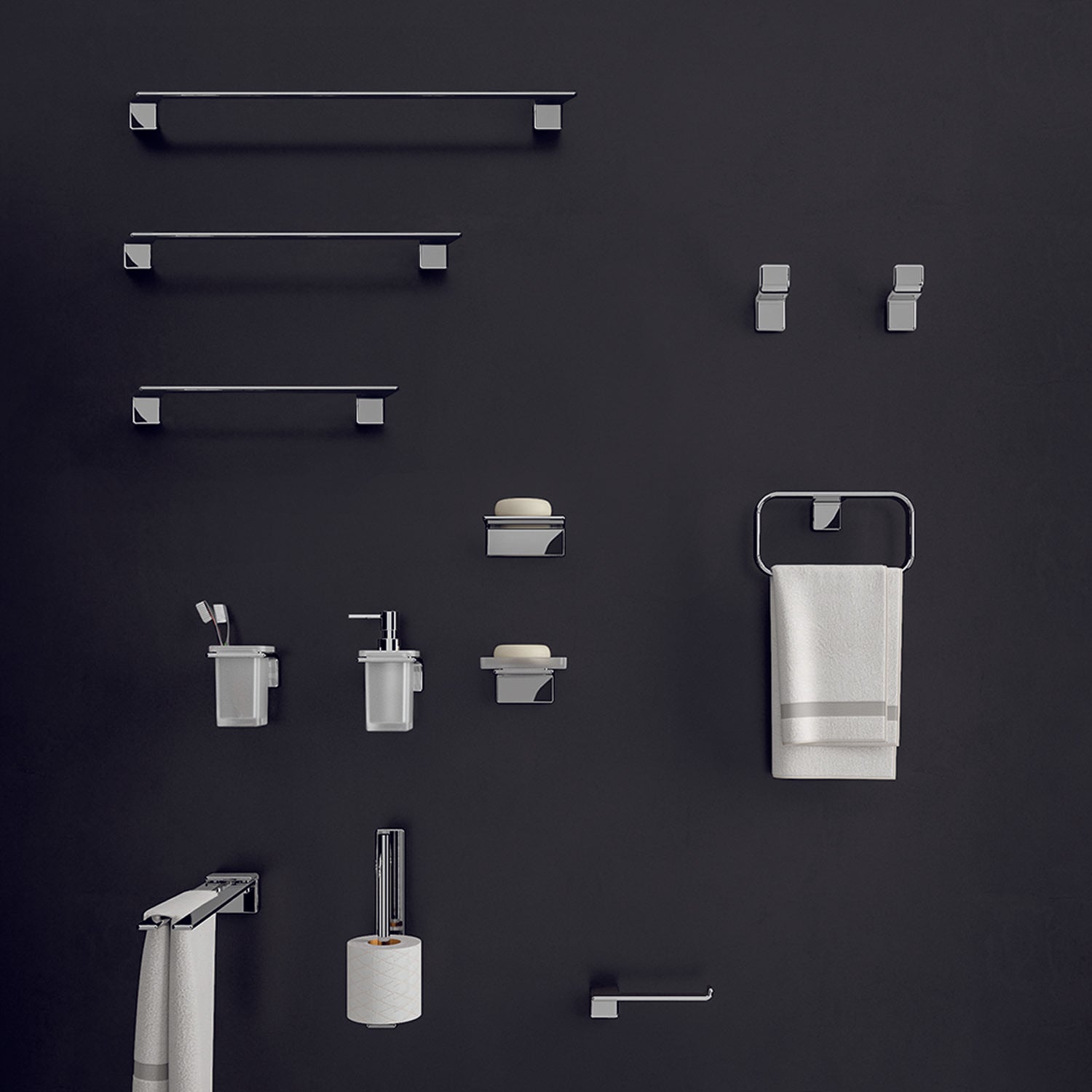  Portasalviette ad anello a parete in Acciaio AISI 304 Gedy serie Il Giglio - Cromato by CeramicStore | Lo specialista del tuo bagno