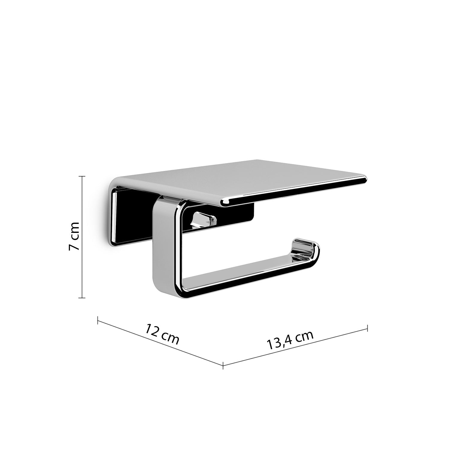  Portarotolo coperto a parete in Ottone e Acciaio AISI 304 Gedy serie Il Giglio - Cromato
