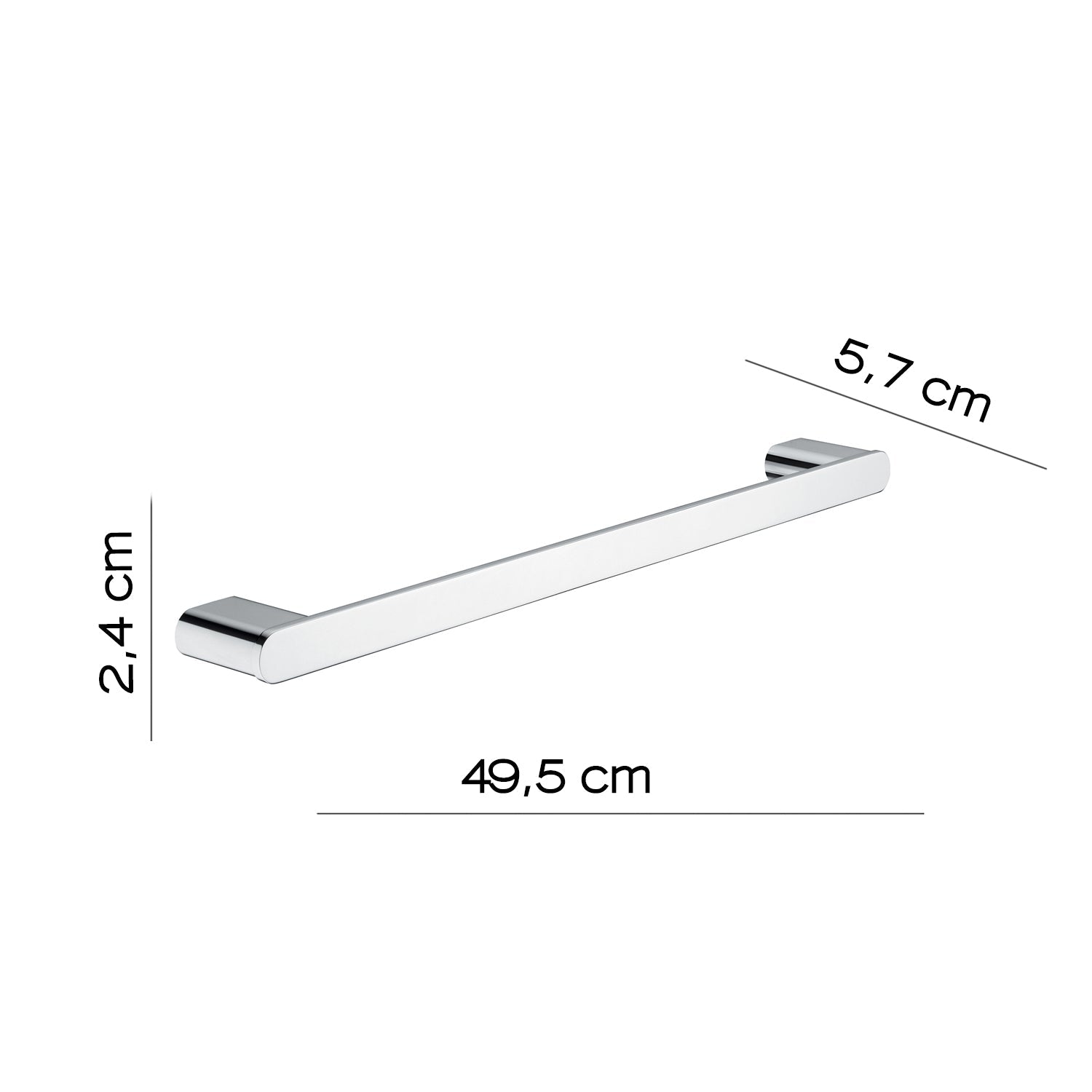  Portasalviette 50 cm a parete Gedy serie Azzorre - Cromato by CeramicStore | Lo specialista del tuo bagno