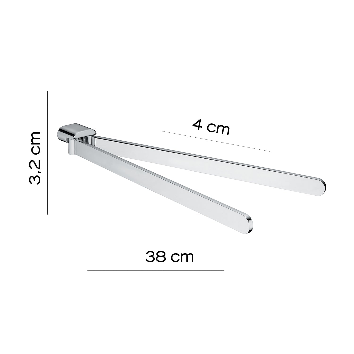  Portasalviette a snodo a parete Gedy serie Azzorre - Cromato by CeramicStore | Lo specialista del tuo bagno