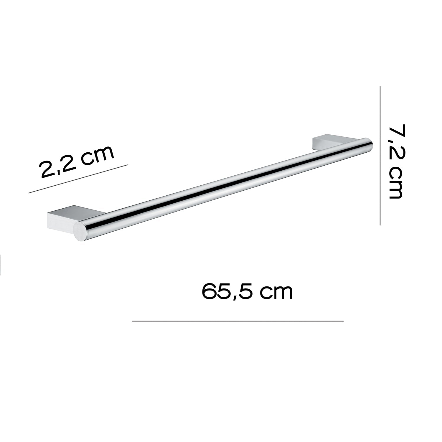  Portasalviette 65 cm in ottone e Cromall Gedy serie Canarie - Cromato by CeramicStore | Lo specialista del tuo bagno