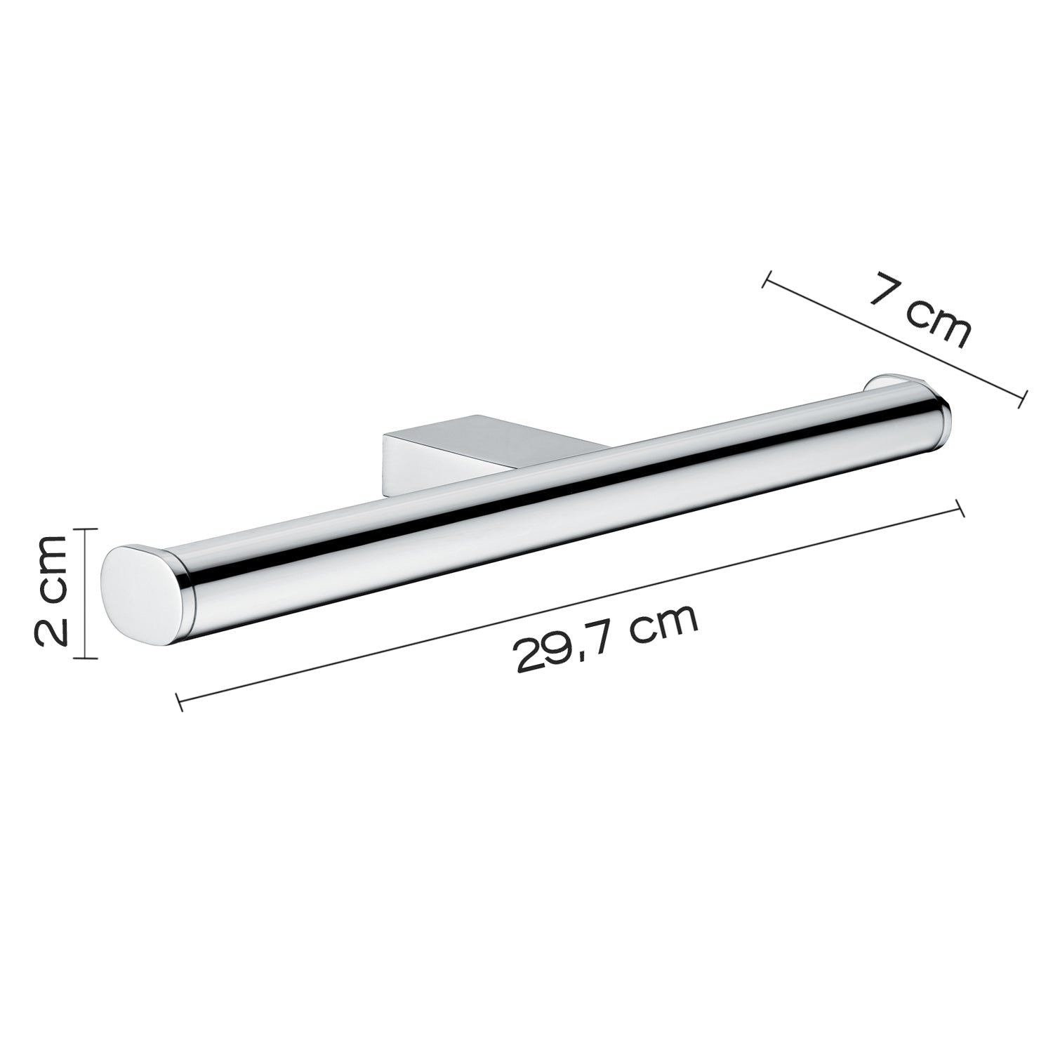  Portarotolo doppio in ottone e Cromall Gedy serie Canarie - Cromato