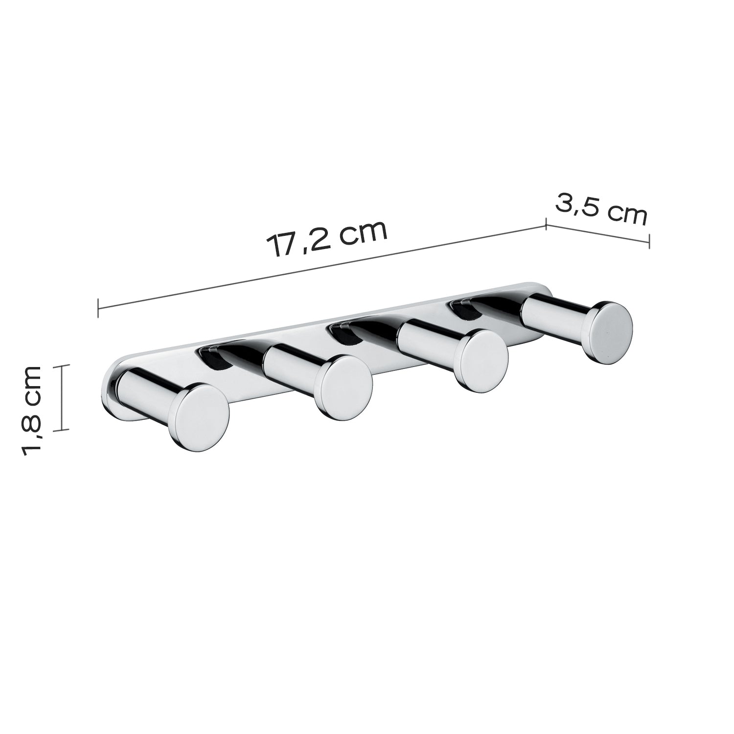  Appendiabiti multiplo in ottone e Cromall Gedy serie Canarie - Cromato by CeramicStore | Lo specialista del tuo bagno