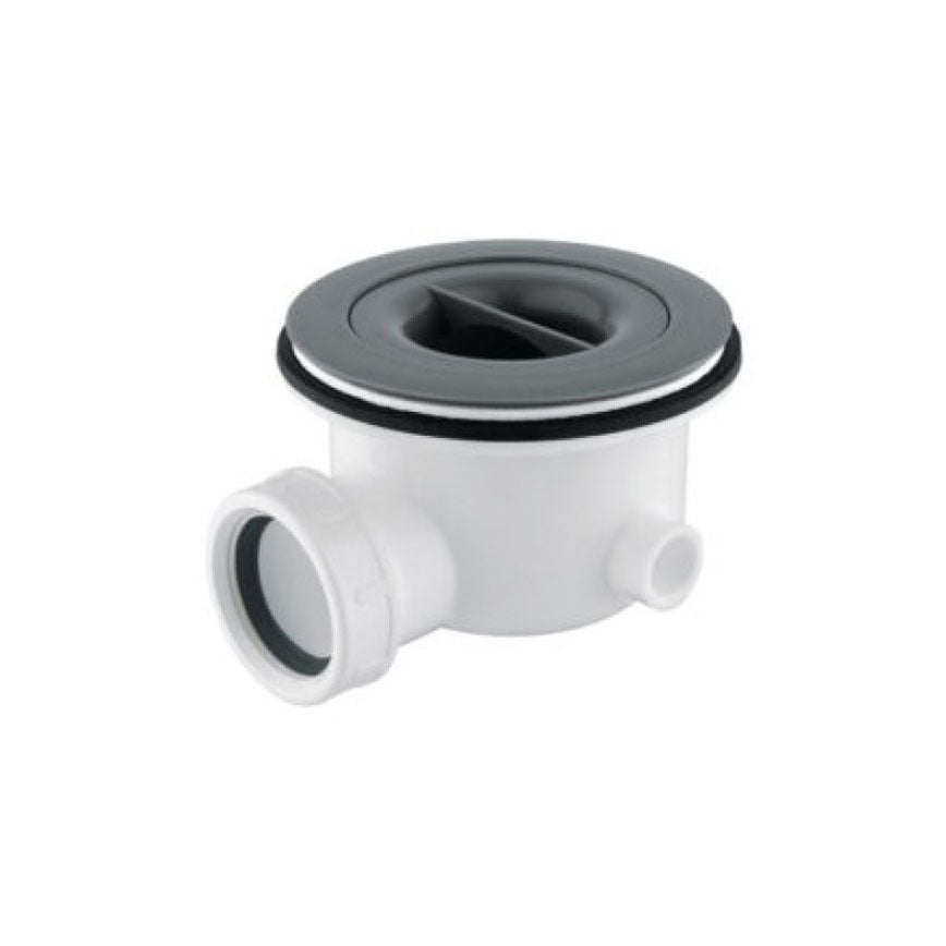 Piletta di scarico sifonata isperzionabile ribassata altezza 70 mm  per piatti doccia in resina