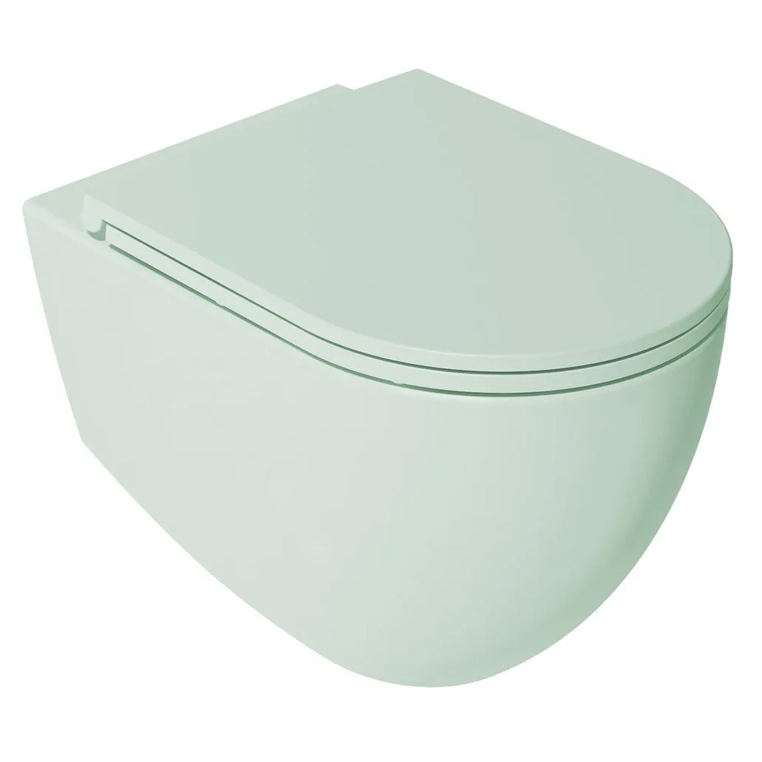  Sanitari sospesi Rimless con copriwater Soft Close BathCore serie Infinity 53x36