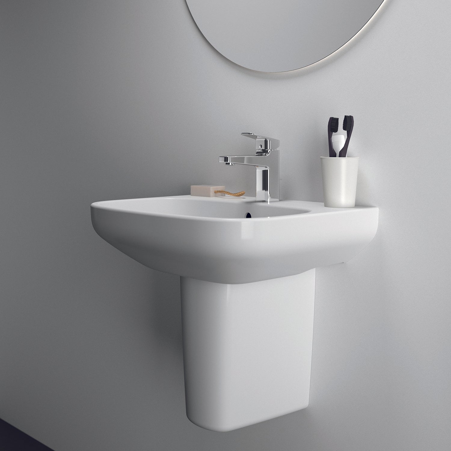 Lavabo sospeso Ideal Standard modello i.life A 50x44 cm 2