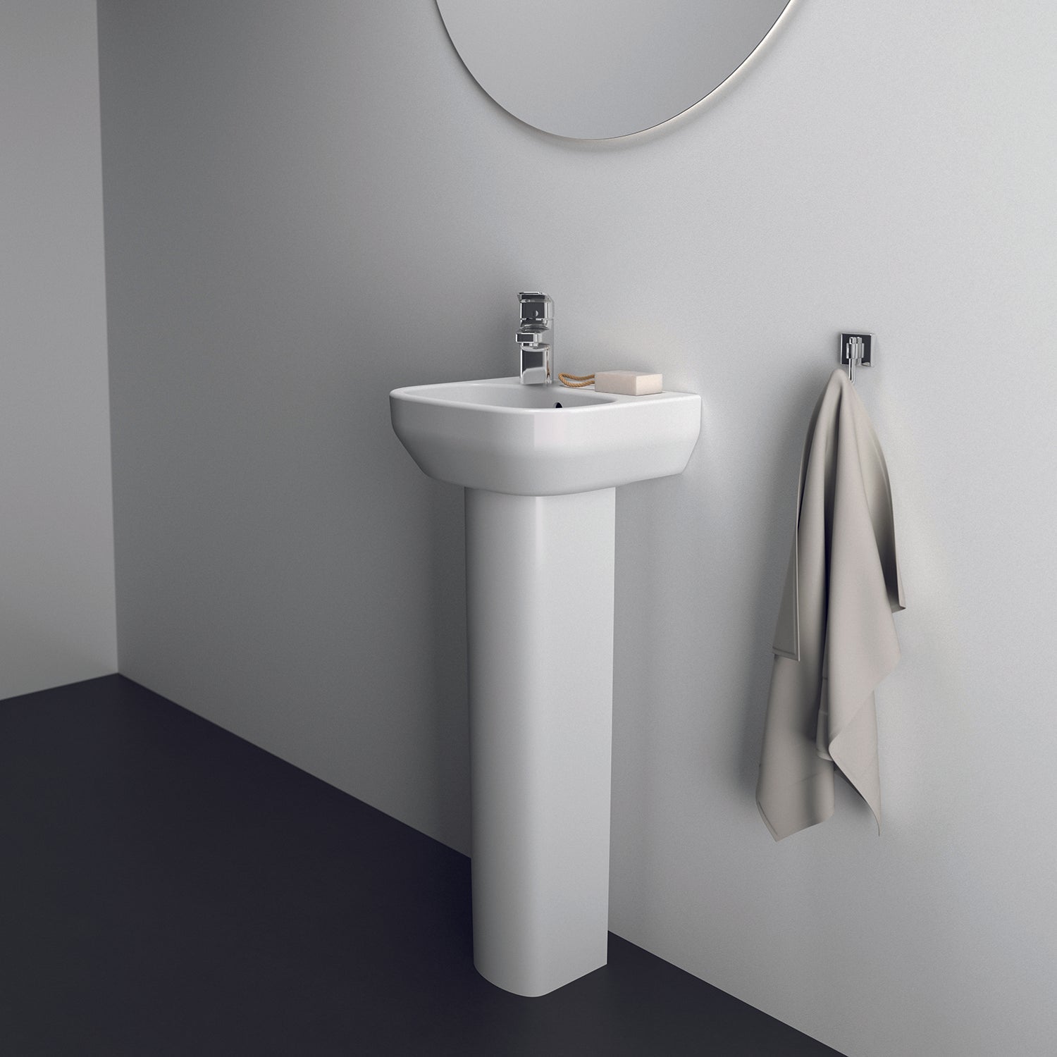 Lavabo sospeso Ideal Standard modello i.life A 30x35 cm foro a sinistra 2