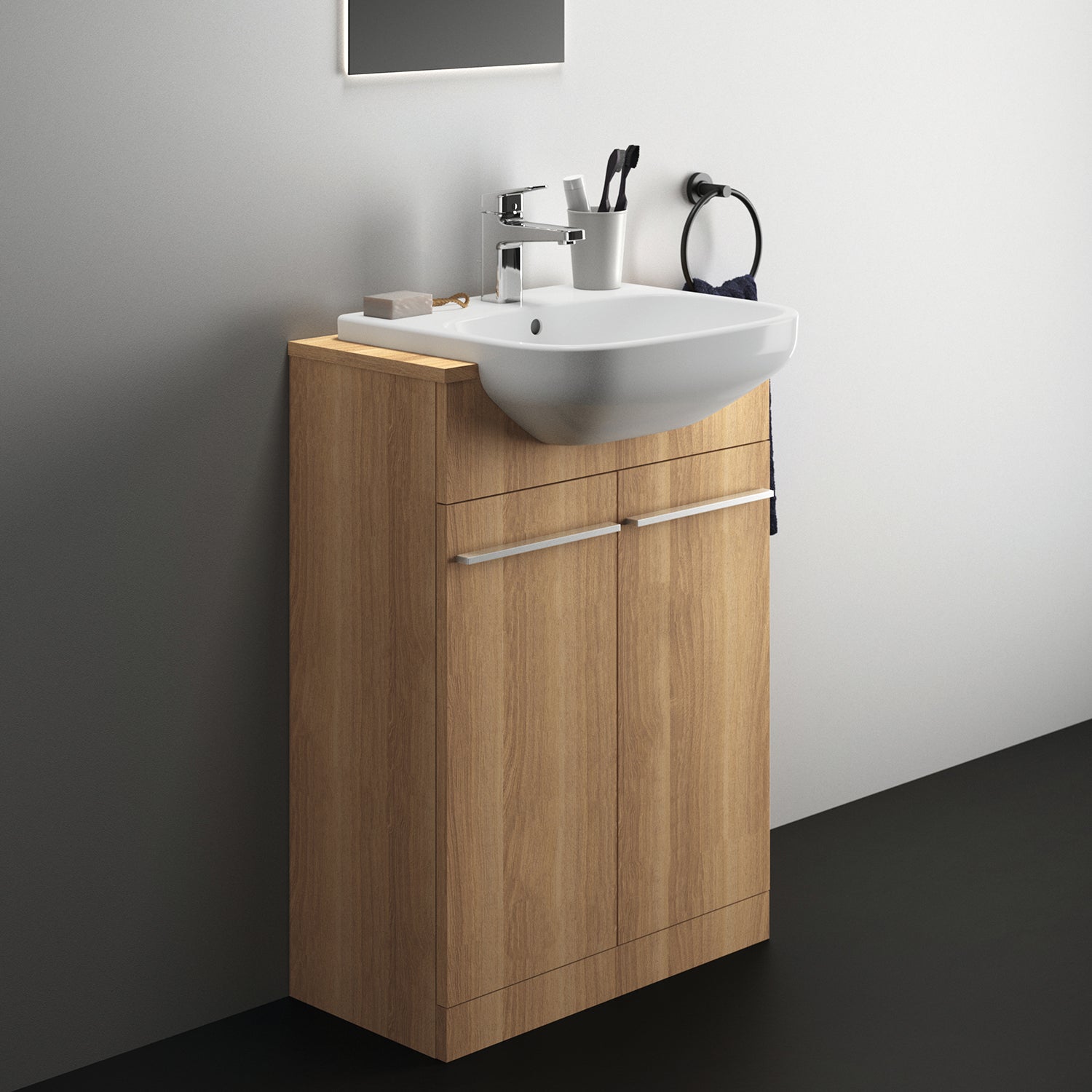 Lavabo semincasso Ideal Standard modello I.life A 50 cm 2