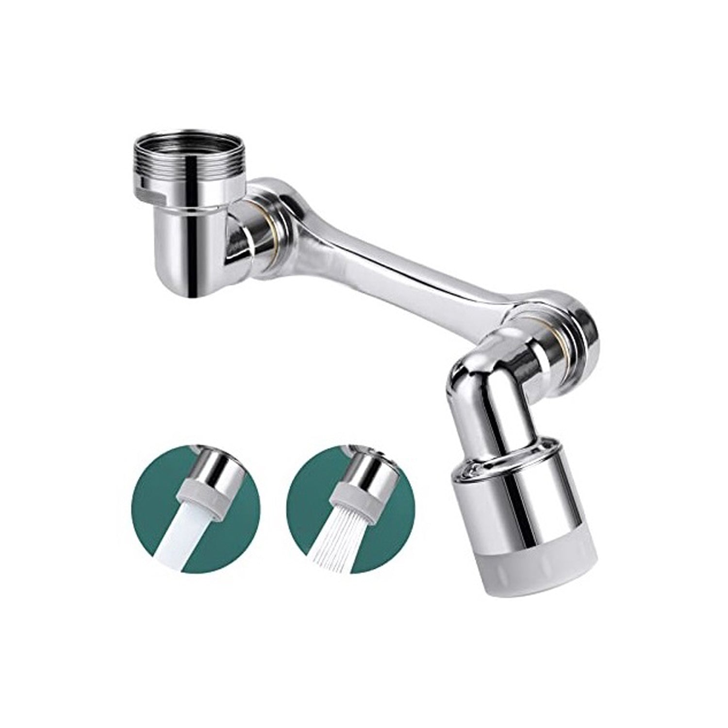 Prolunga aeratore universale in ottone RubiFlux 22/24 x 1 - Cromo