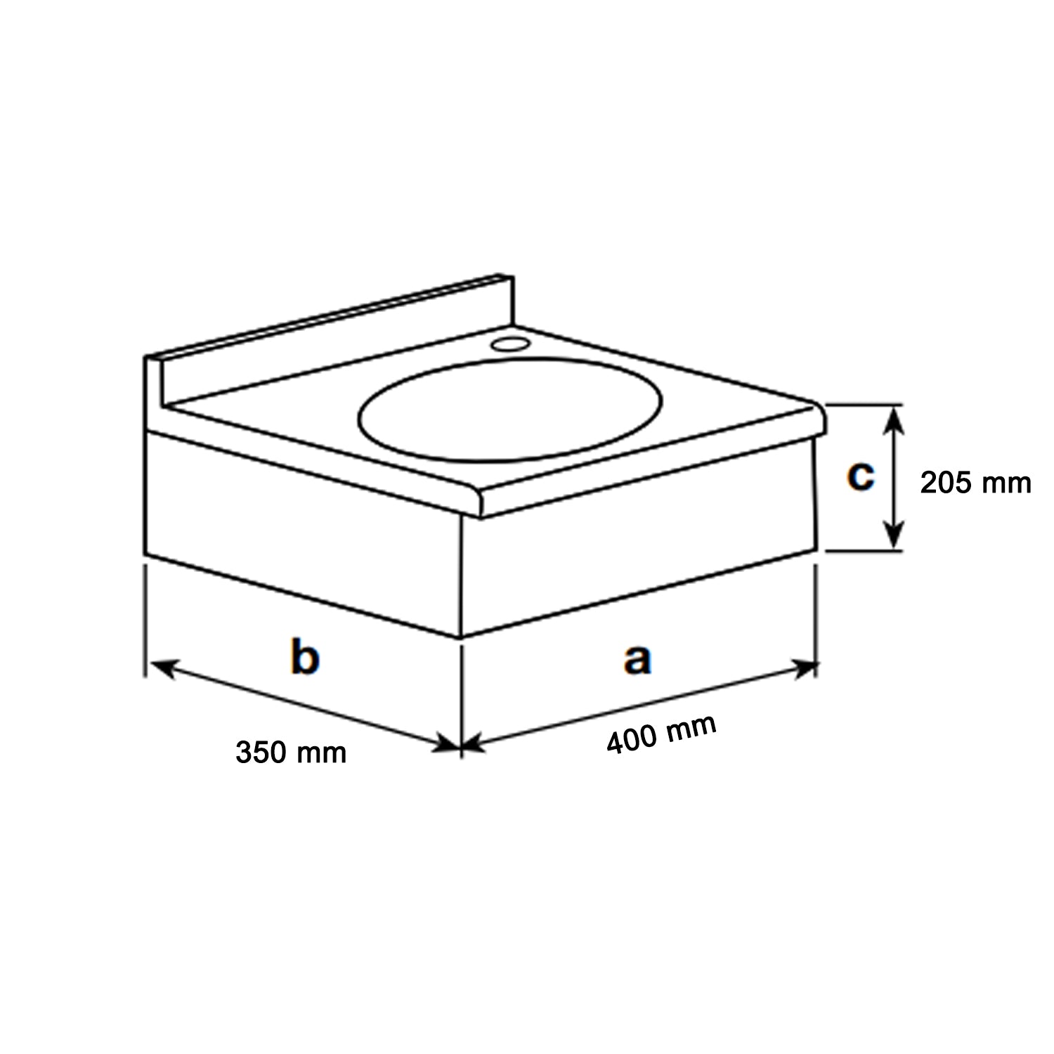 Lavamani in acciaio inox con vasca ovale BathCore cm 40x35x20,5 - Satinato 4