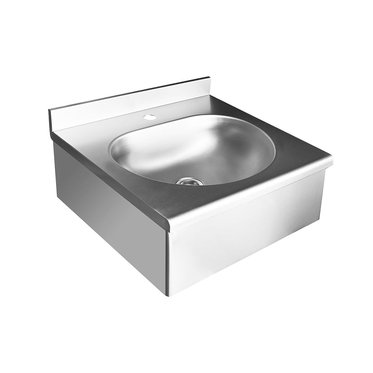 Lavamani in acciaio inox con vasca semisferica BathCore cm 50x50x20,5 - Satinato