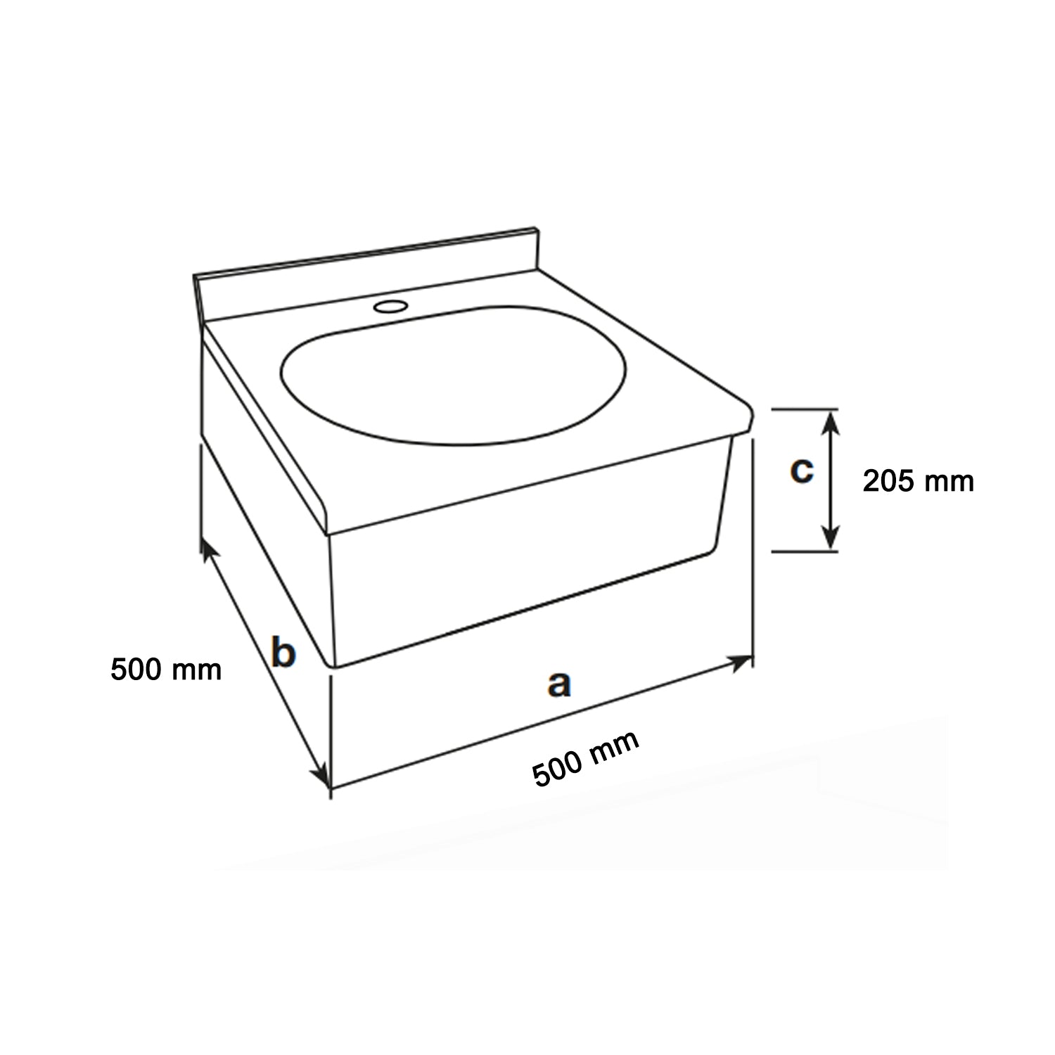 Lavamani in acciaio inox con vasca semisferica BathCore cm 50x50x20,5 - Satinato 4