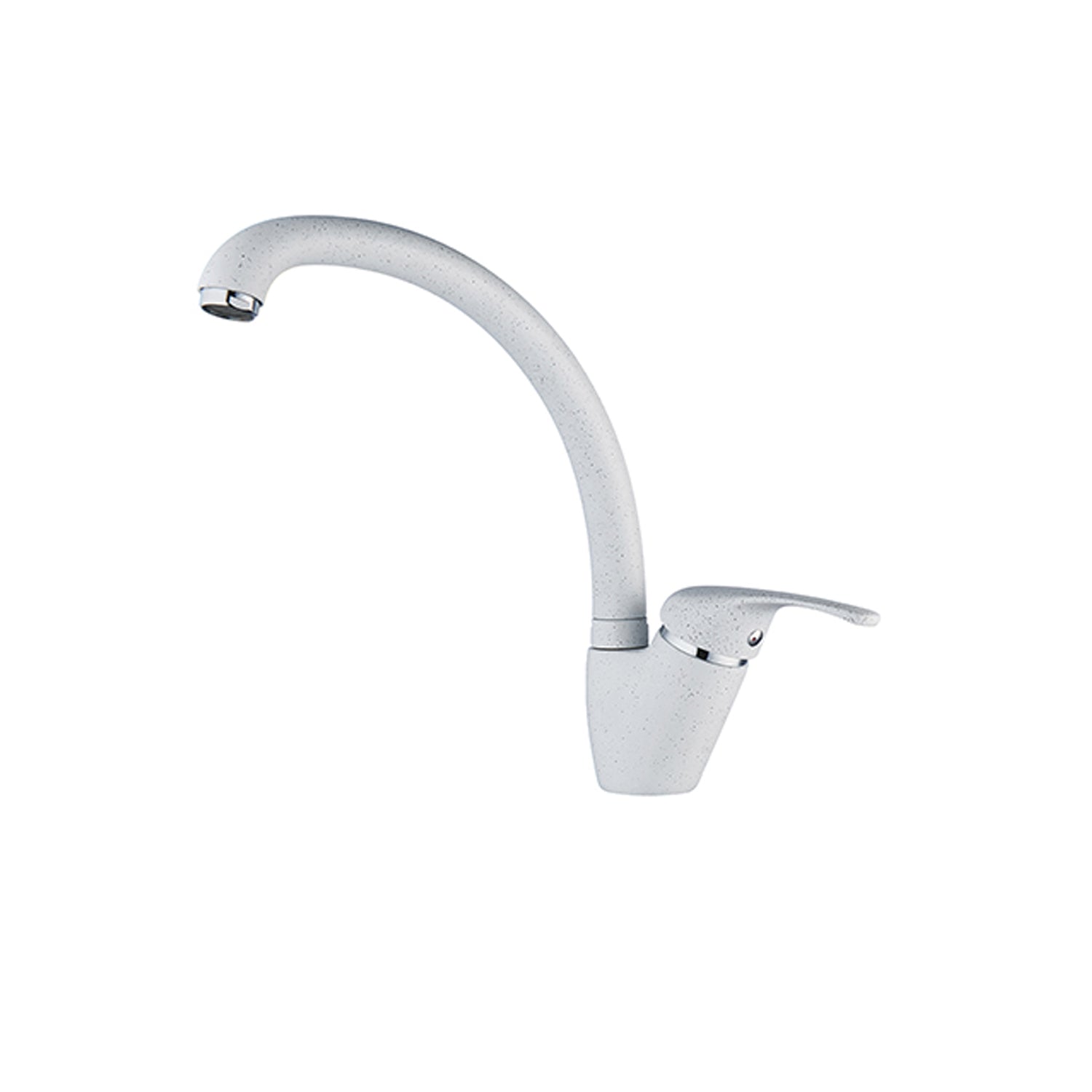 Miscelatore monoforo Rubiflux modello Orano con canna alta - Granito Bianco