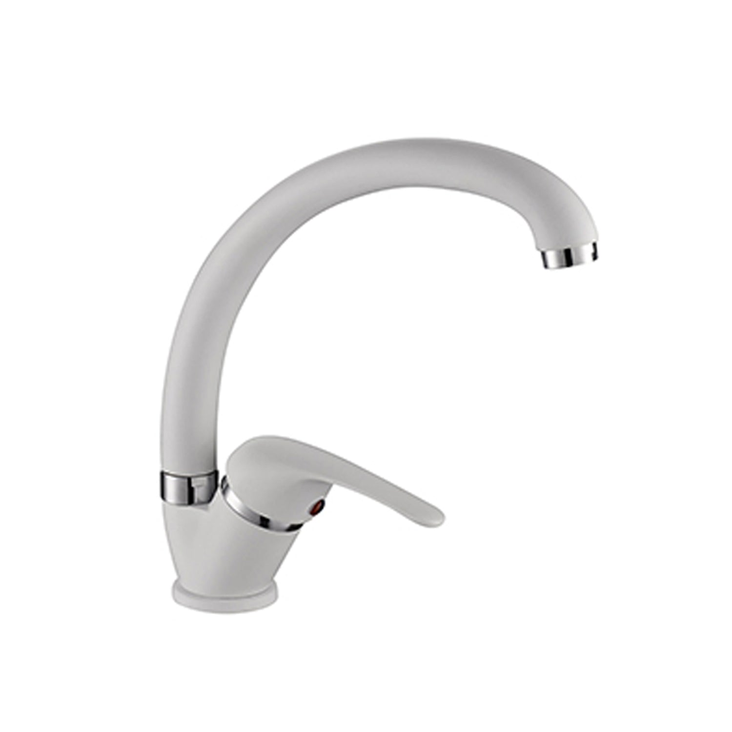 Miscelatore lavello canna alta RubiFlux modello Altea - Bianco