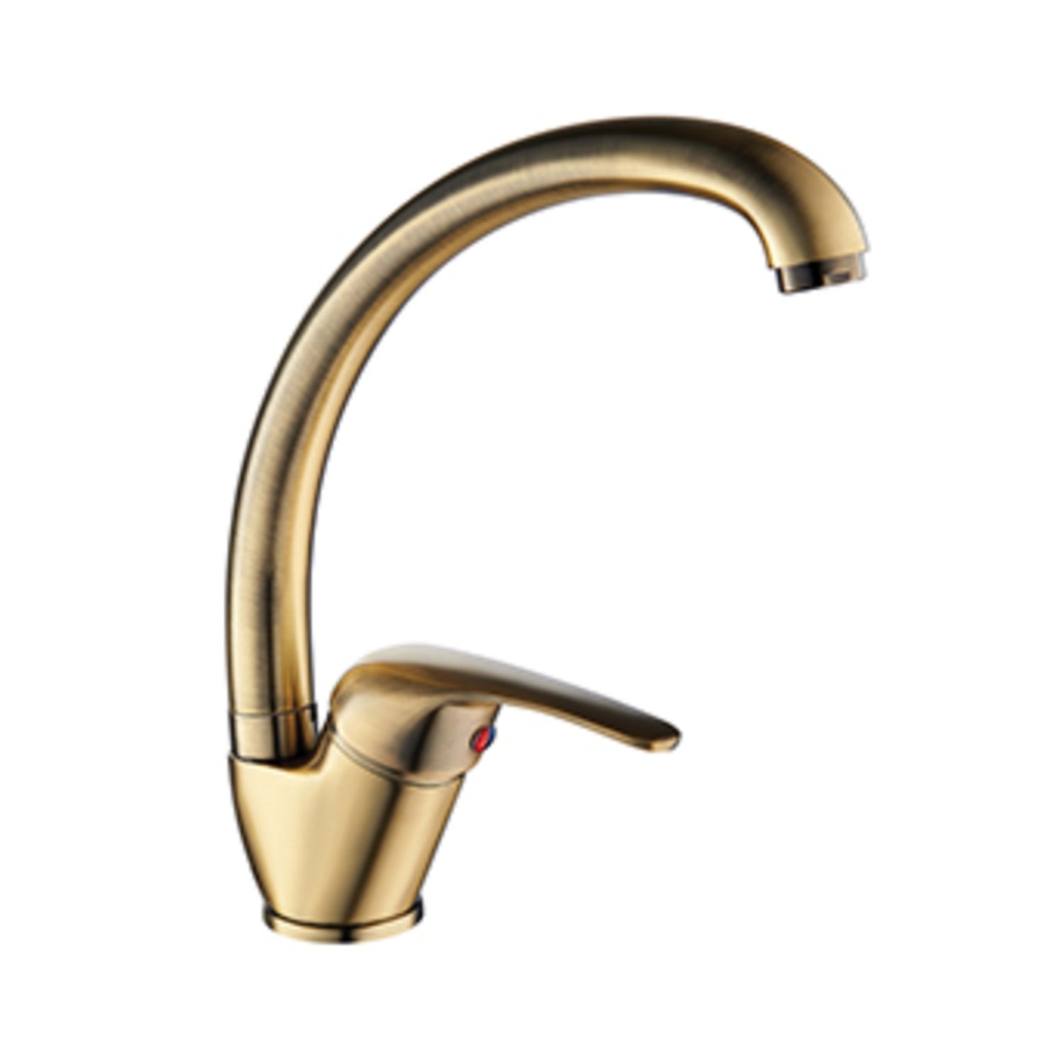 Miscelatore lavello canna alta RubiFlux modello Altea - Dorato