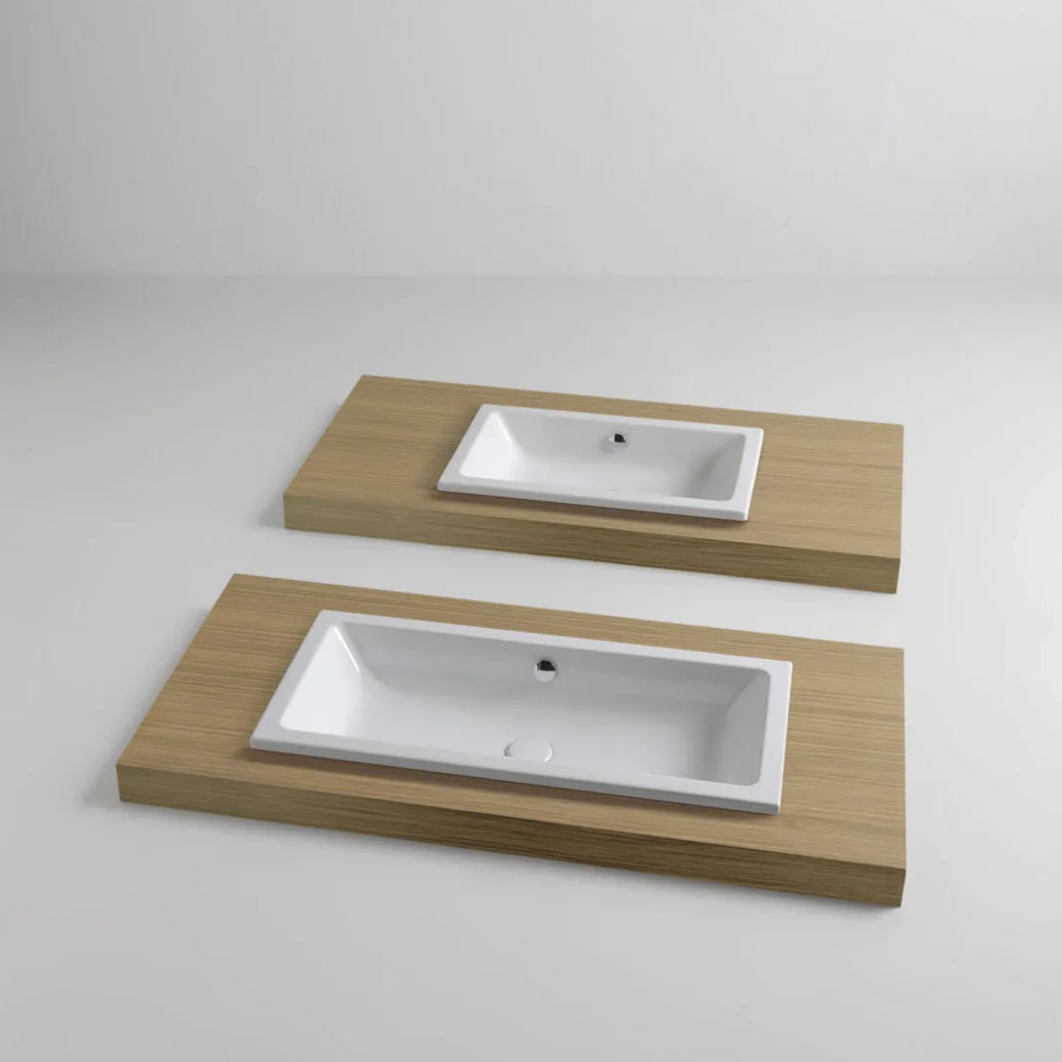  Lavabo ad incasso Azzurra Built-in Dual 80x37 cm con foro troppopieno - Bianco lucido by CeramicStore | Lo specialista del tuo bagno