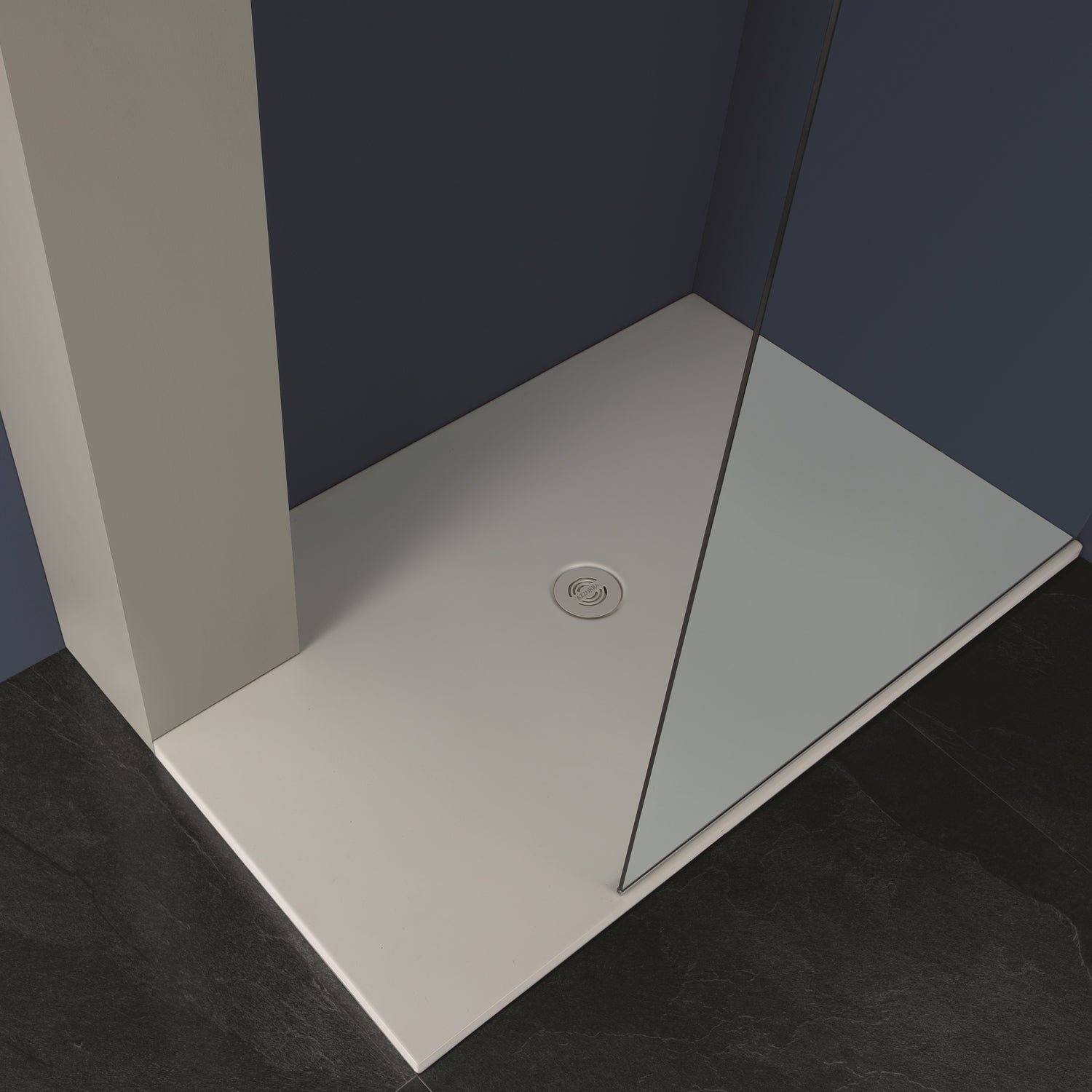  Piatto doccia rettangolare in ceramica SoloDue 160x90cm Bianco cotone