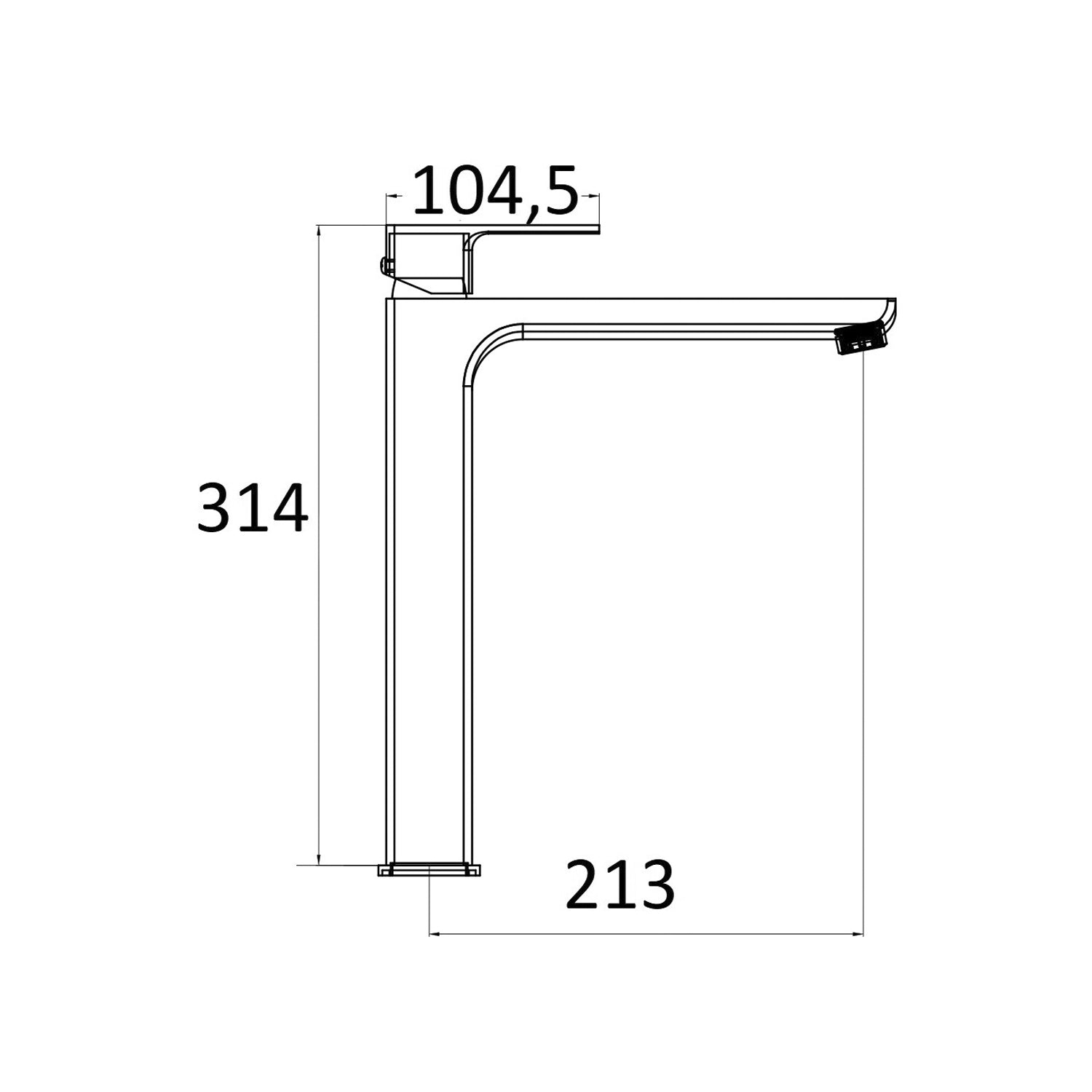  Miscelatore lavabo alto serie Nix in ottone cromato by CeramicStore | Lo specialista del tuo bagno