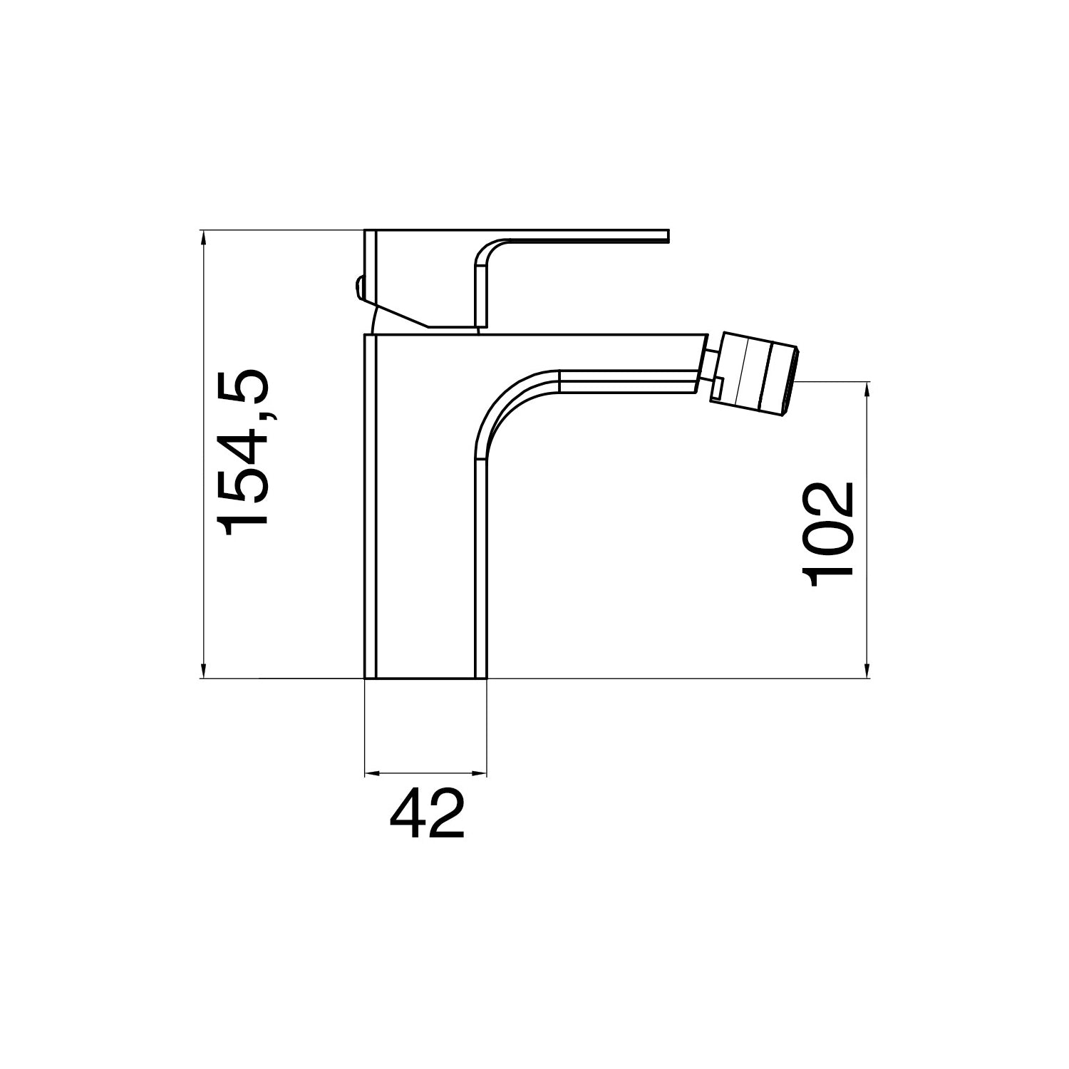  Coppia di miscelatori per lavabo prolungato e bidet serie Nix in ottone cromato by CeramicStore | Lo specialista del tuo bagno