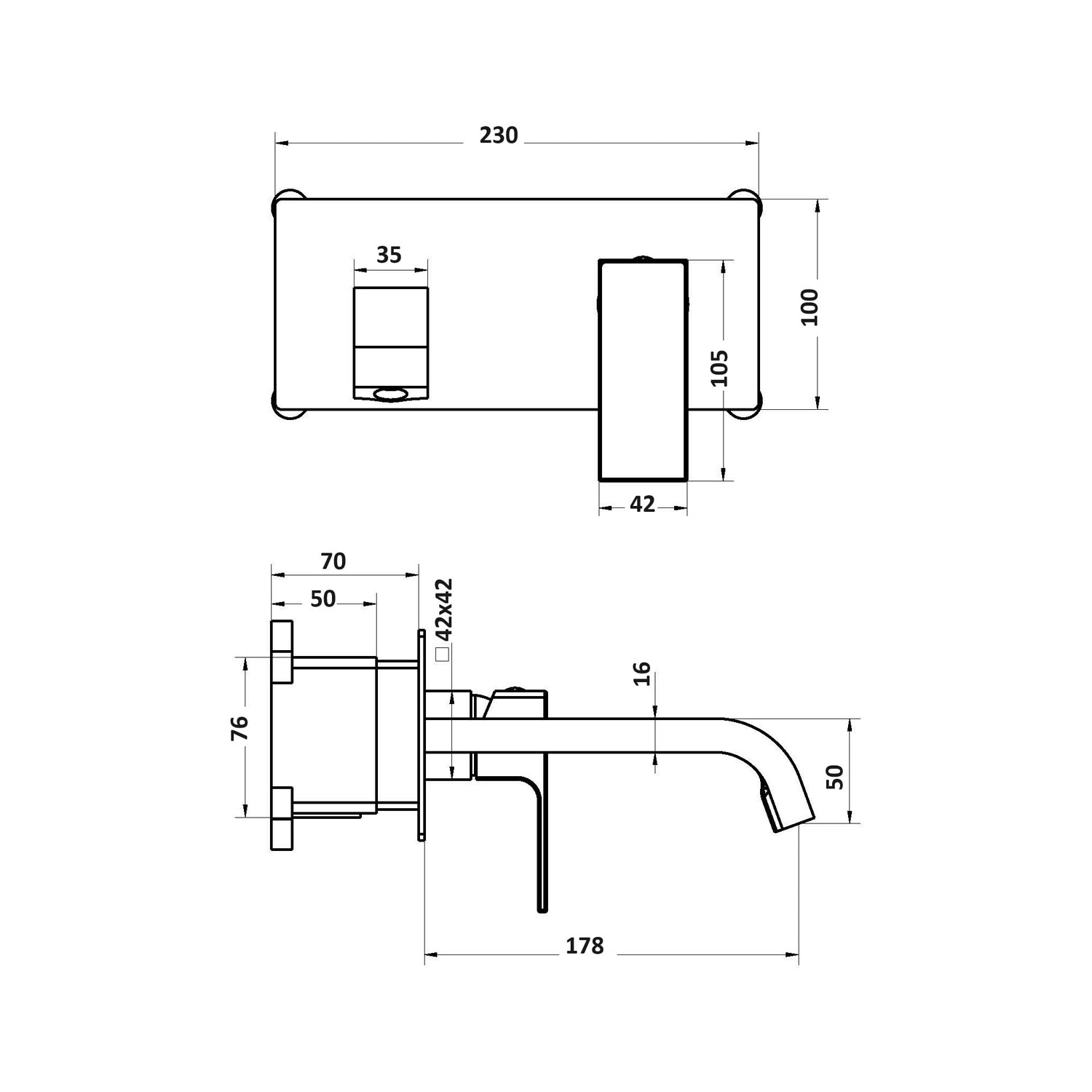  Coppia di miscelatori per lavabo incasso e bidet serie Nix in ottone cromato by CeramicStore | Lo specialista del tuo bagno